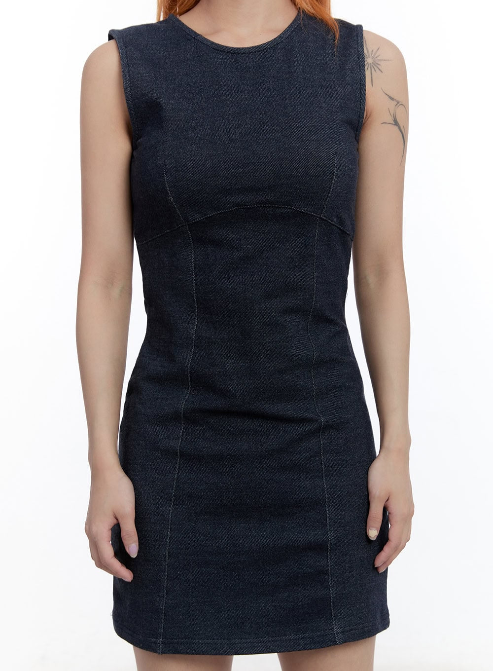 Denim Sleeveless Mini Dress CY530 - Image 9