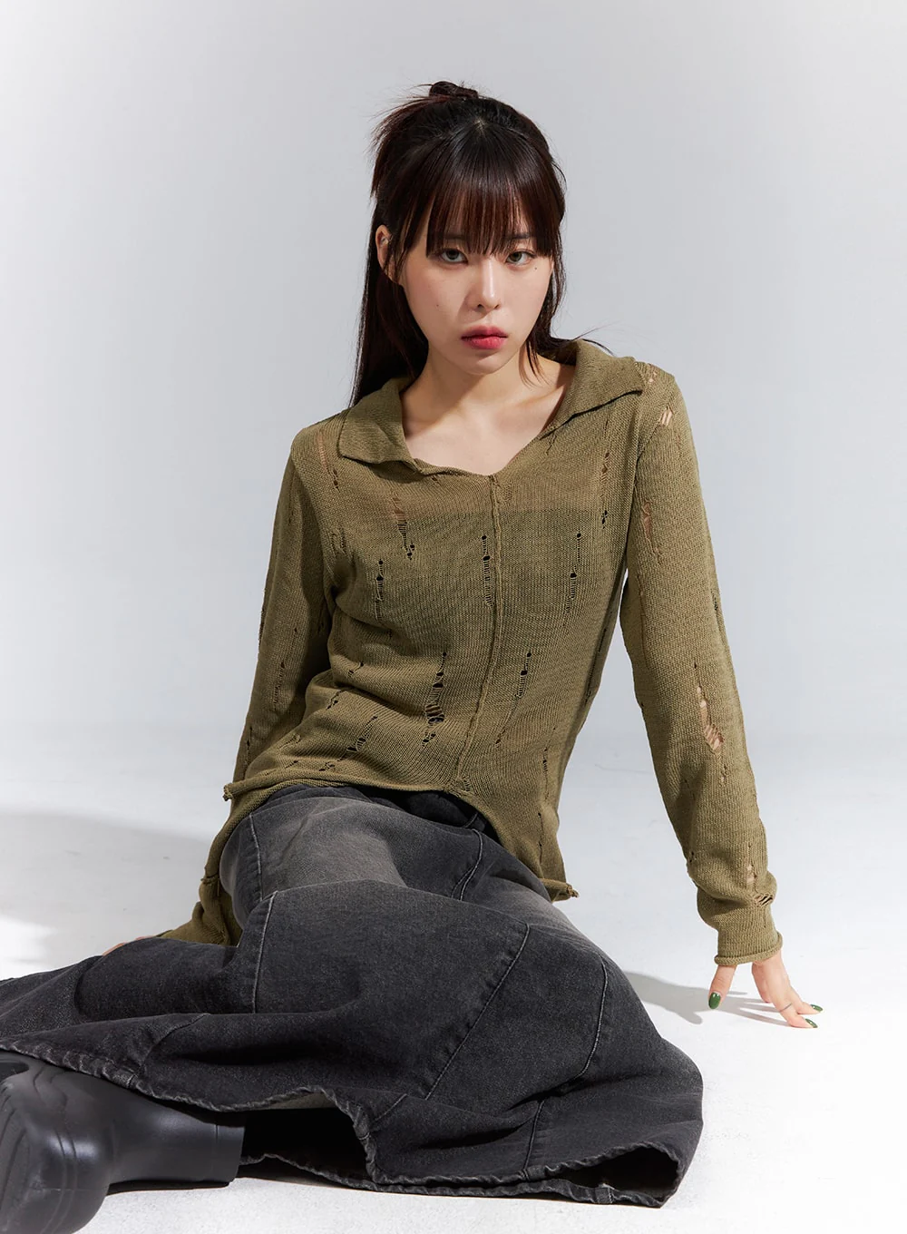 Destroyed Acrylic Collar Top CG331 - Image 8