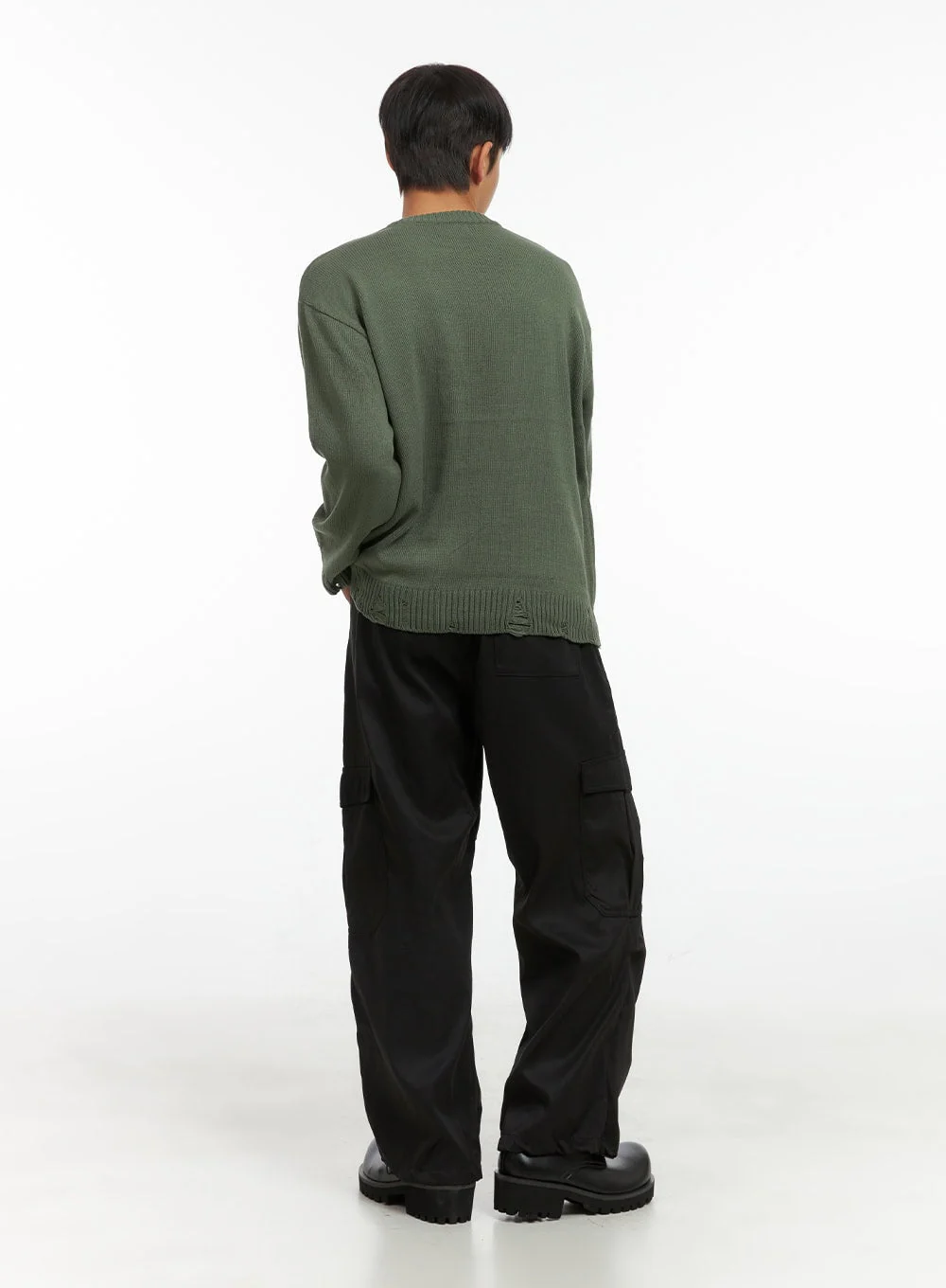 Destroyed Loose Fit Round Neck Top CO410 - Image 5