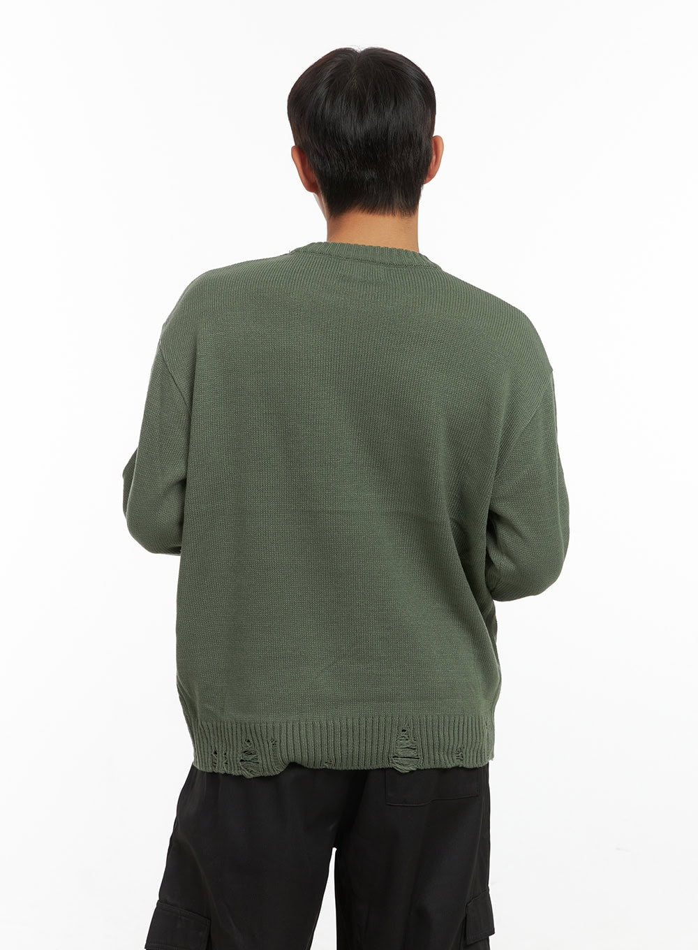 Destroyed Loose Fit Round Neck Top CO410 - Image 7