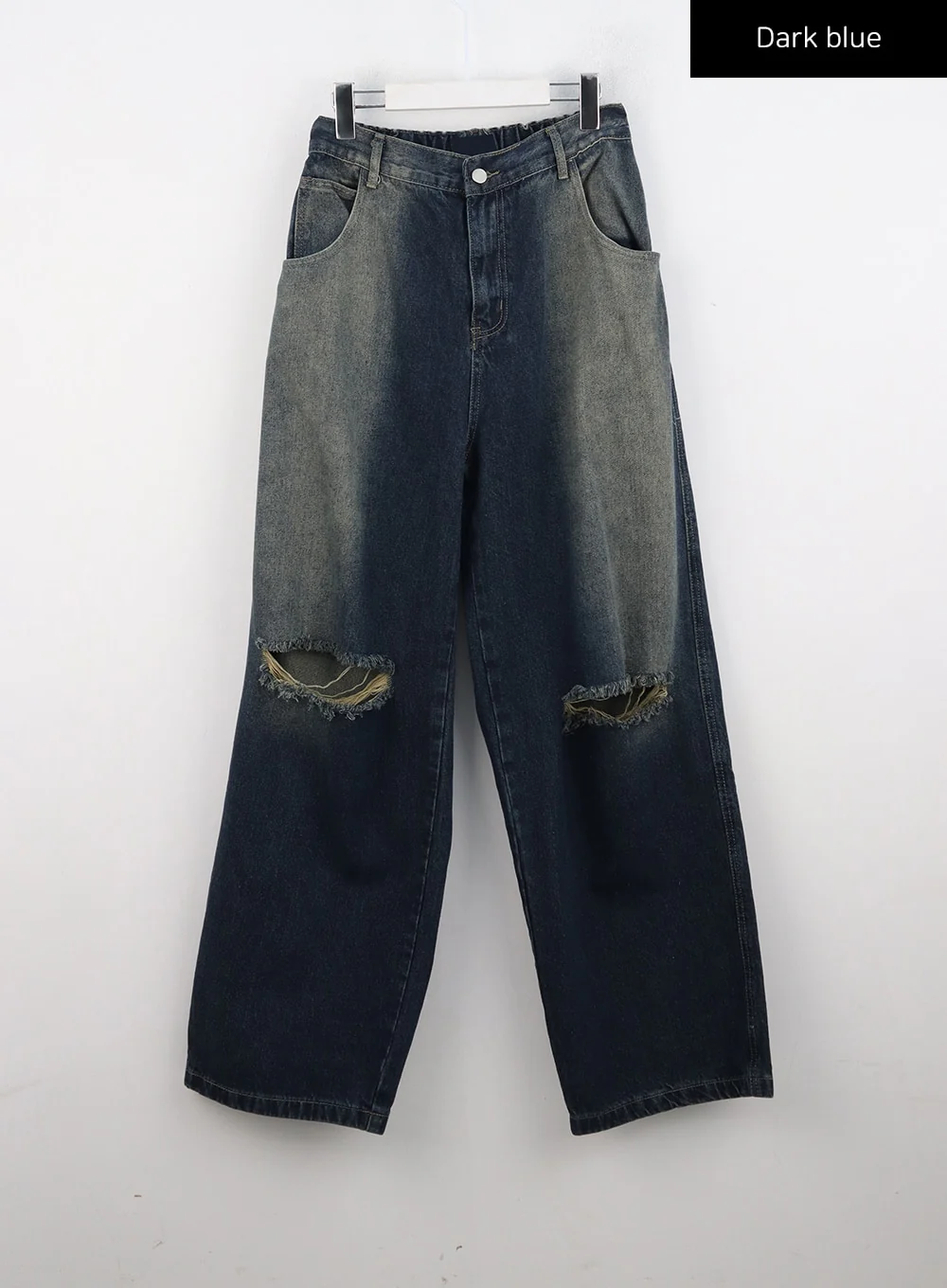 Destroyed Washed Wide Leg Jeans CN324 - Image 8