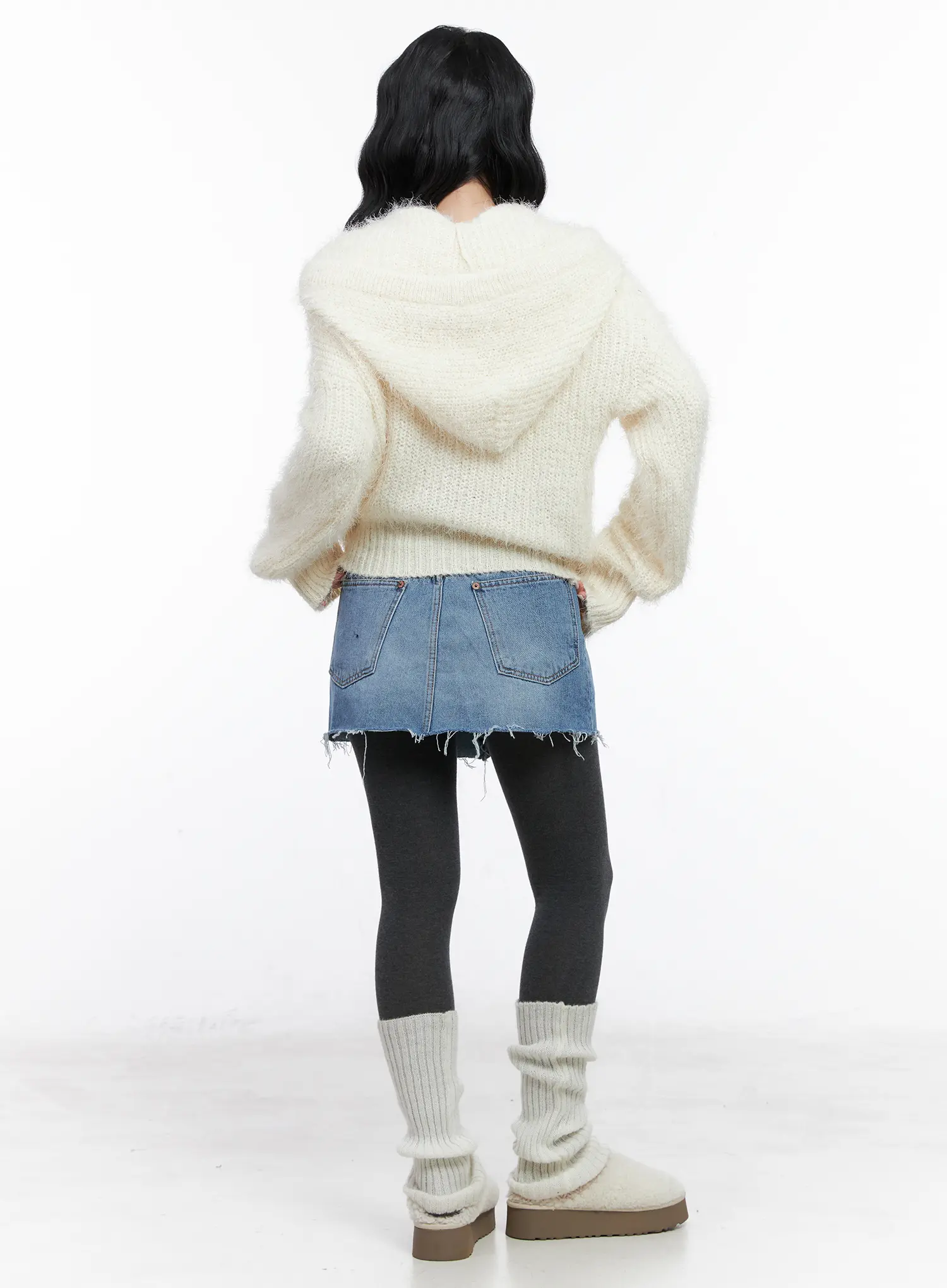 Distressed Denim Mini Skirt CN514 - Image 8
