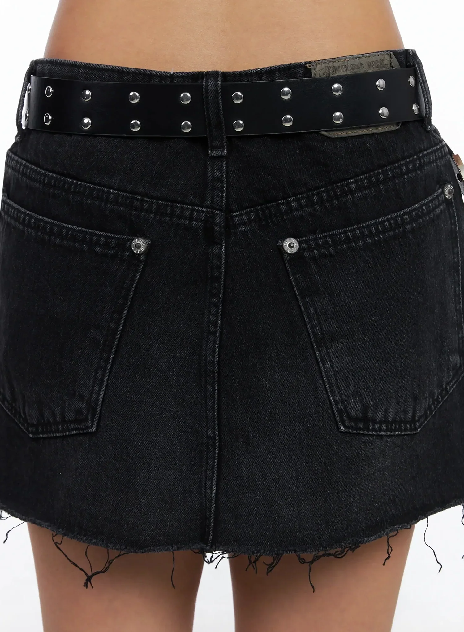 Distressed Denim Mini Skirt IN528 - Image 12