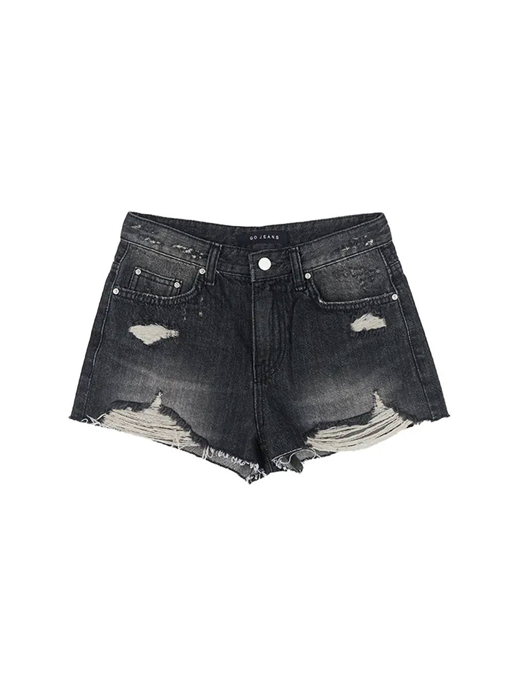 Distressed Vintage-Wash Denim Shorts CL507 - Image 10