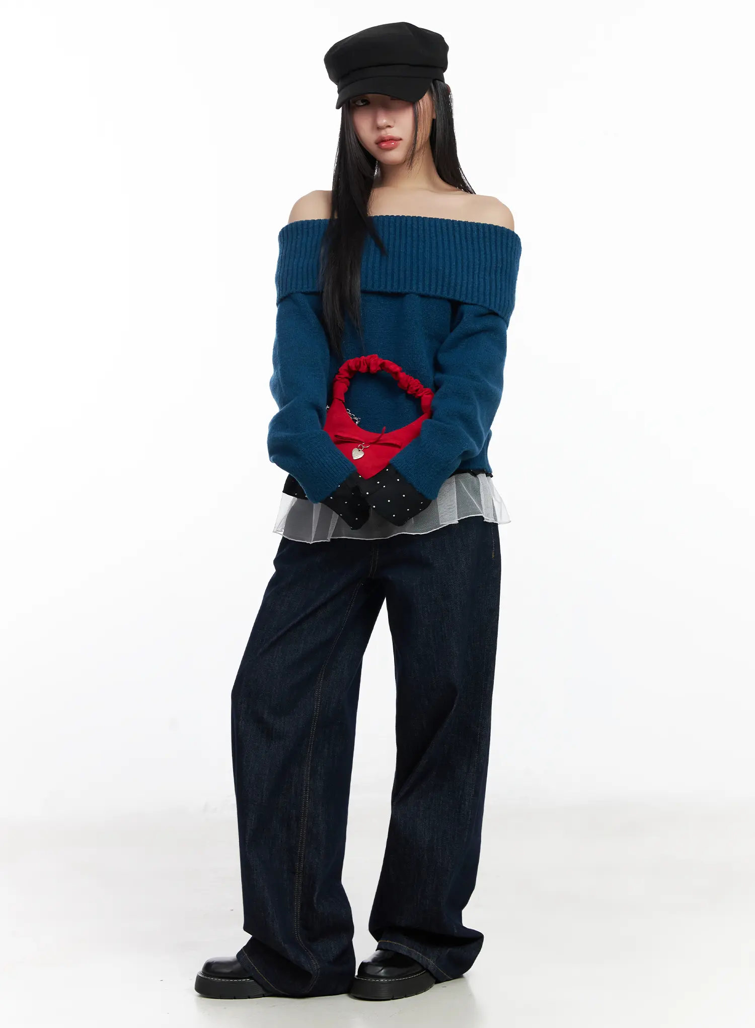 Dotted Frill Long Sleeve Top CF503 - Image 7