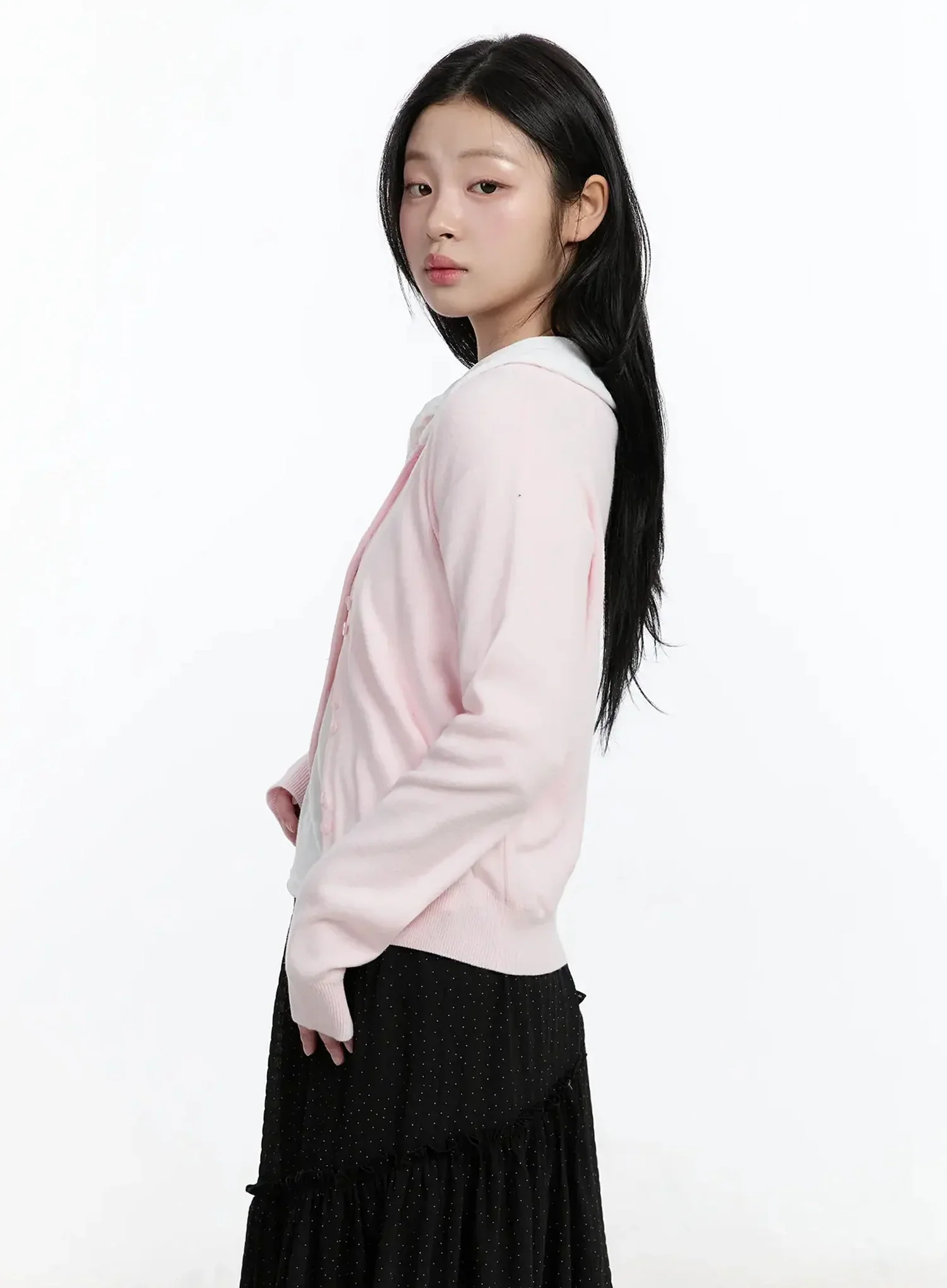 Double Button Knit Cardigan IM513 - Image 8