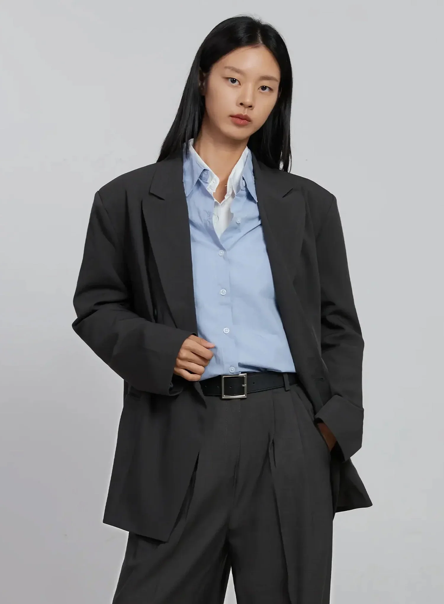 Double-Button Oversized Blazer ID516 - Image 5
