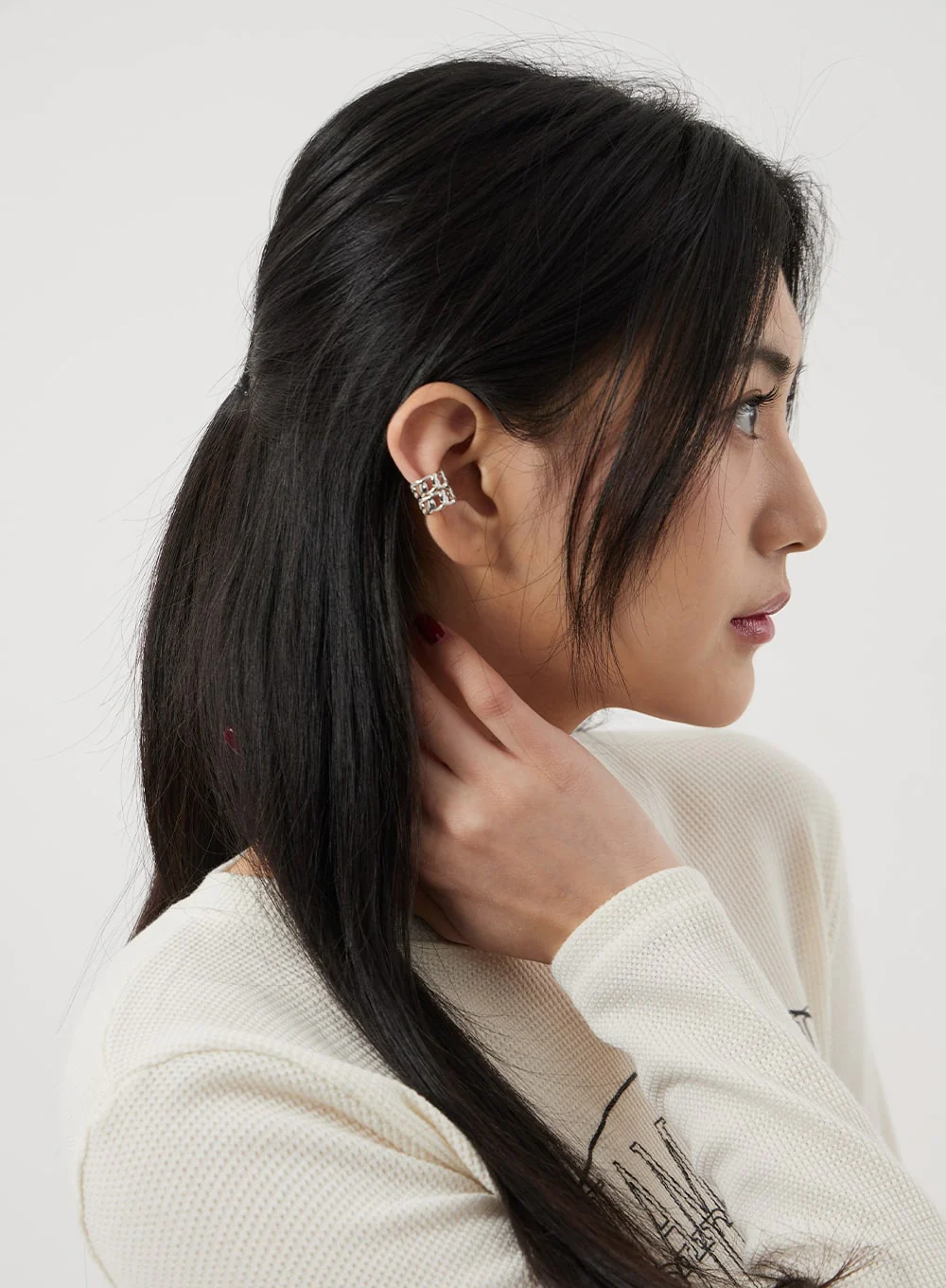 Double Chain Ear Cuff BJ320 - Image 3