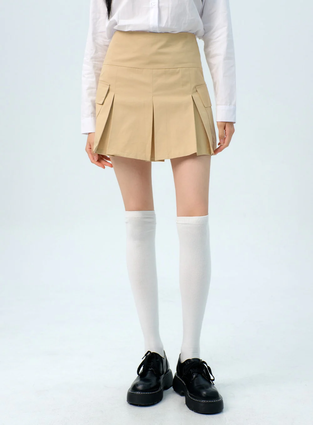 Double Pocket Pleated Mini Skirt IG312 - Image 2