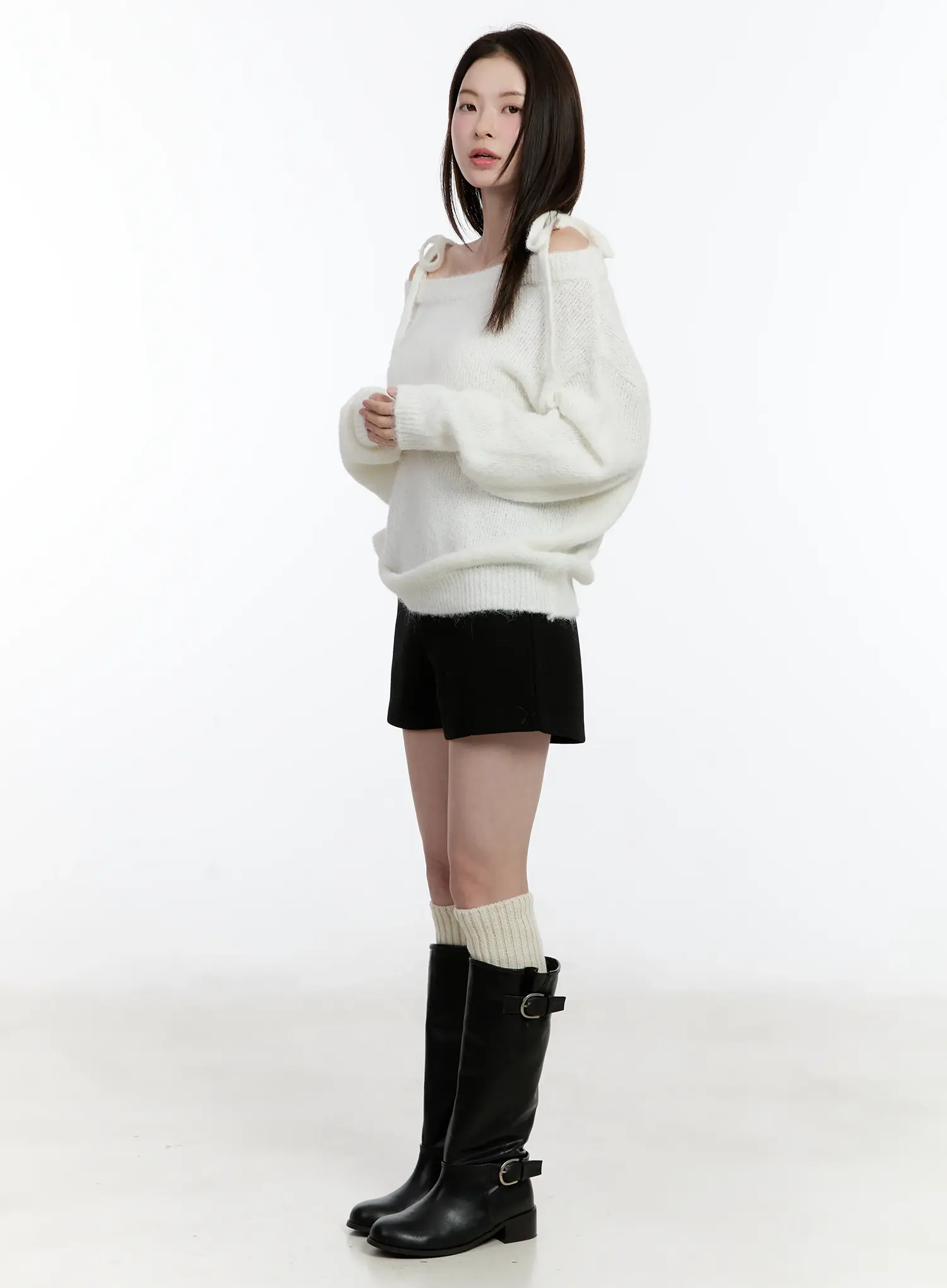 Double Strap Off-Shoulder Knit Top ID510 - Image 6