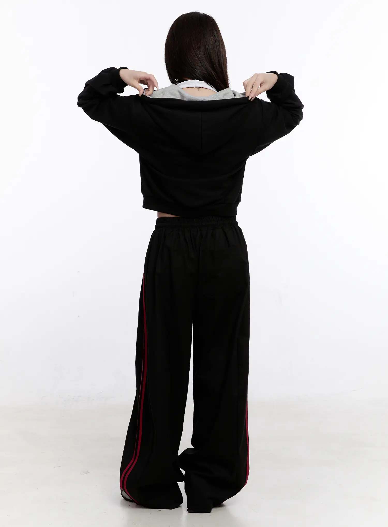 Double Stripe Wide Cotton Pants CO501 - Image 8