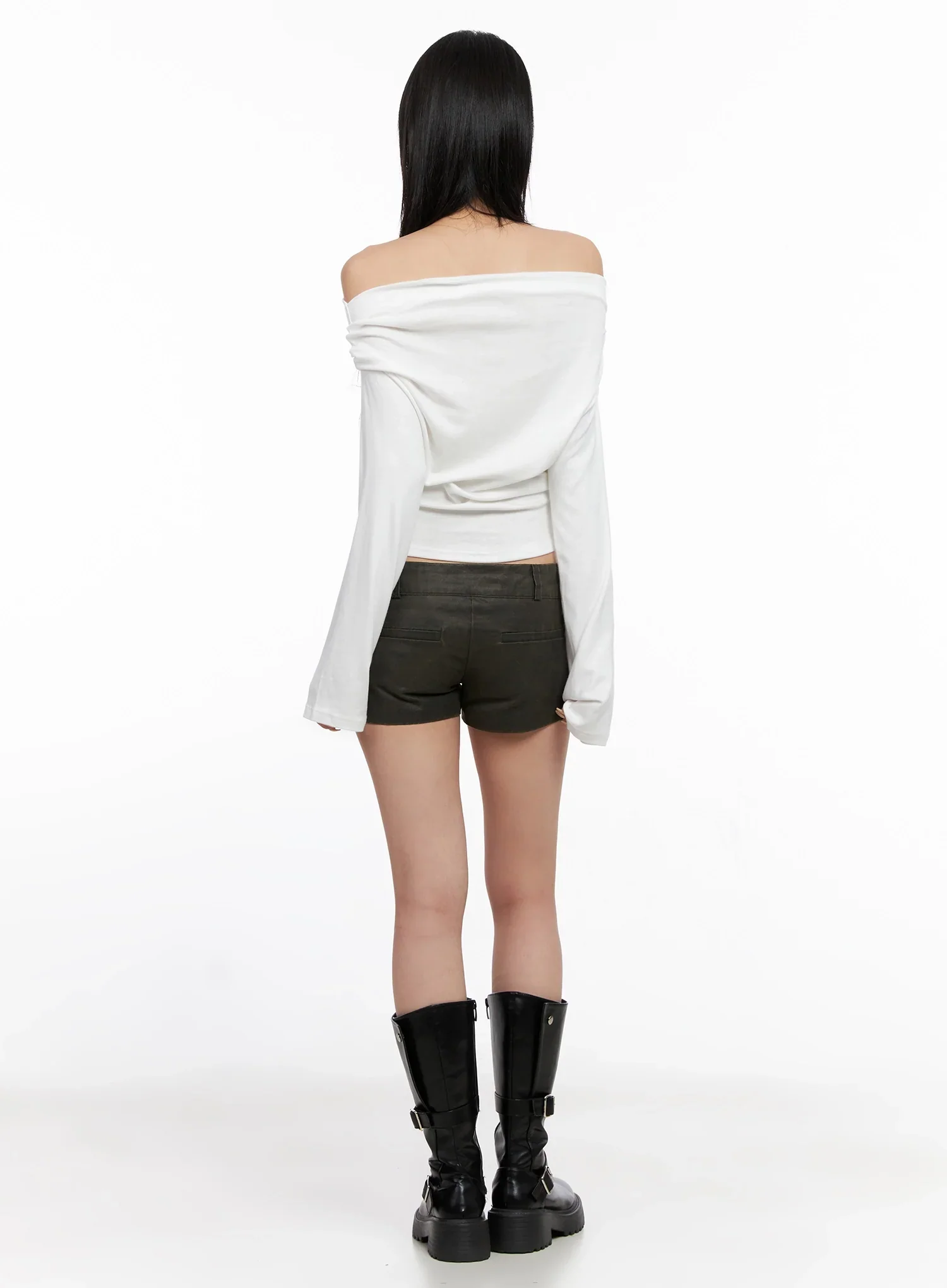 Draped Off Shoulder Top IS508 - Image 9