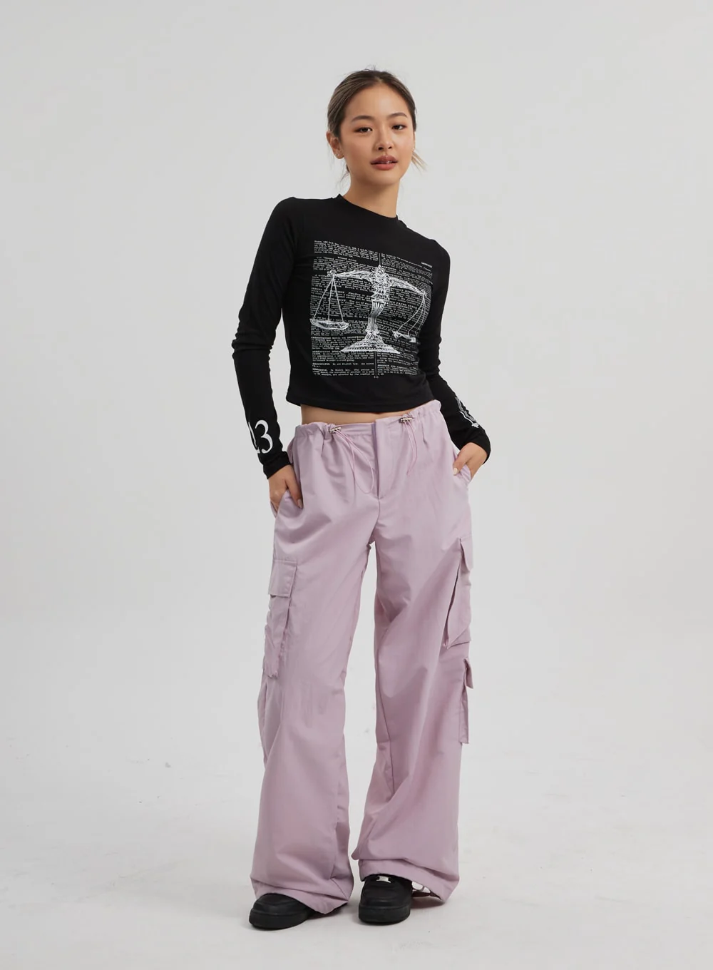 Drawstring Cargo Baggy Pants CF313 - Image 8