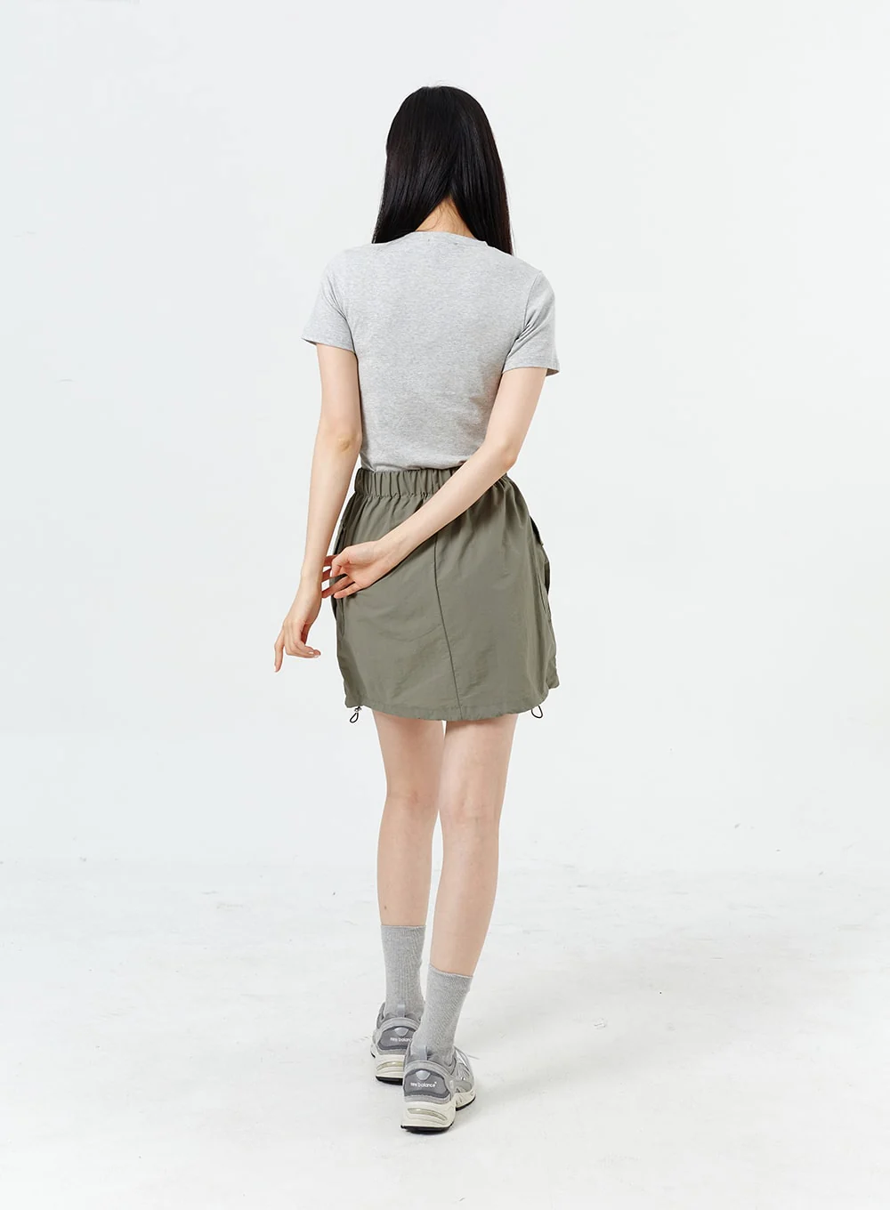 Drawstring Cargo Mini Skirt OM317 - Image 9