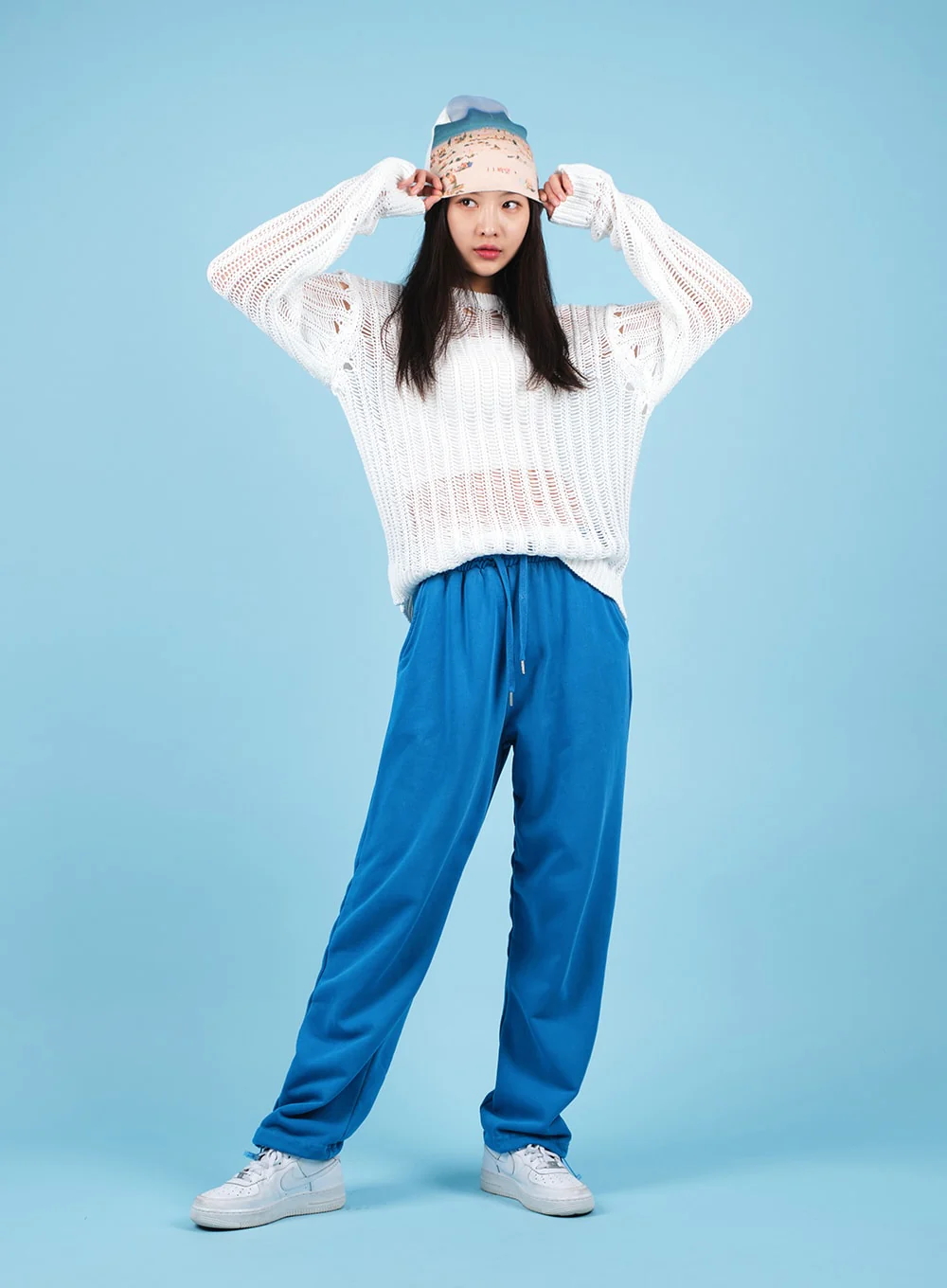 Drawstring Waist Banded Sweat Pants CAO13 - Image 13