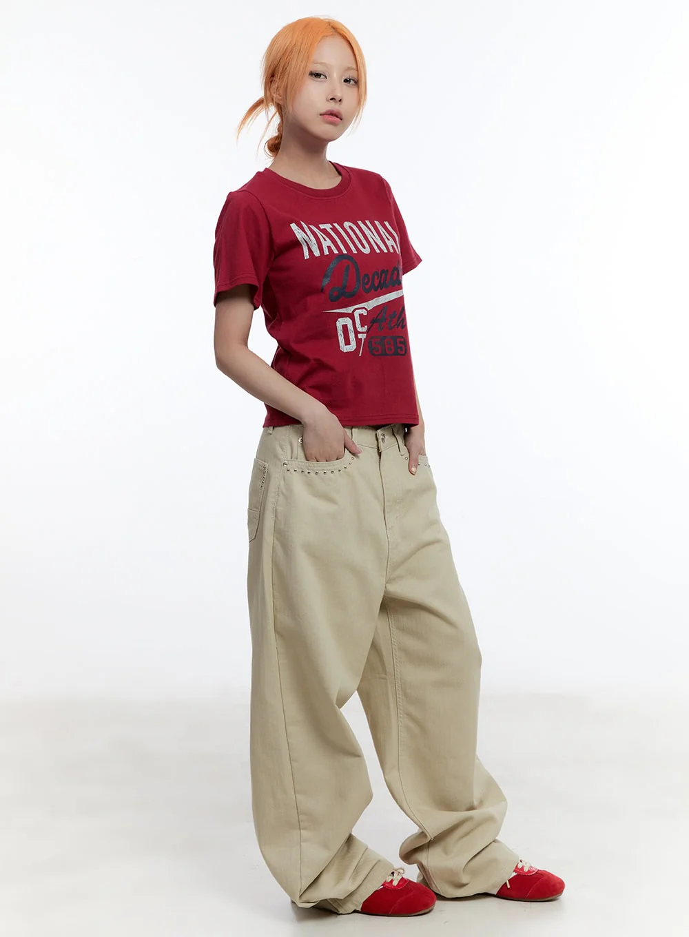 Edgy Pocket Wide-Leg Pants CU502 - Image 2