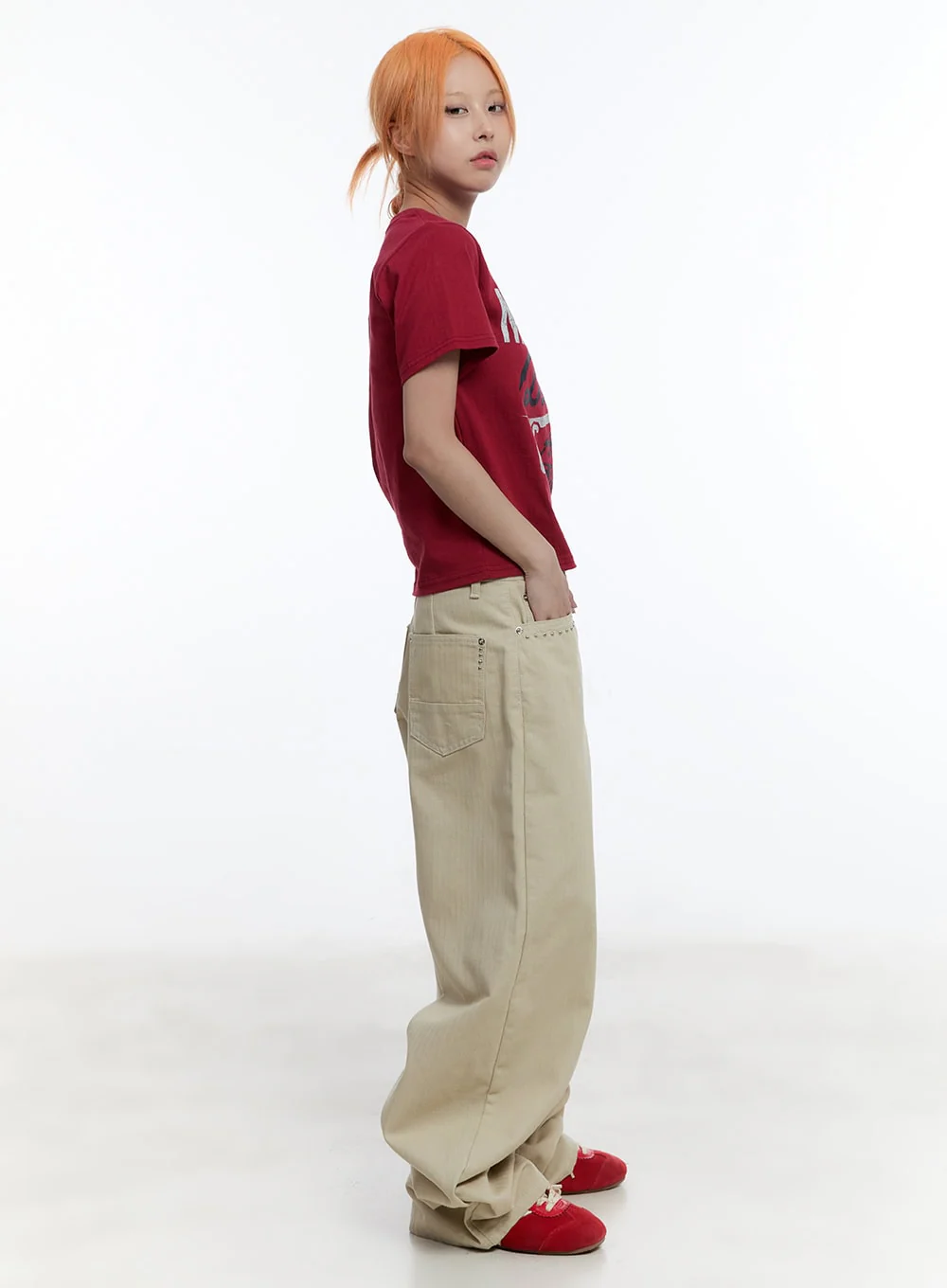 Edgy Pocket Wide-Leg Pants CU502 - Image 3