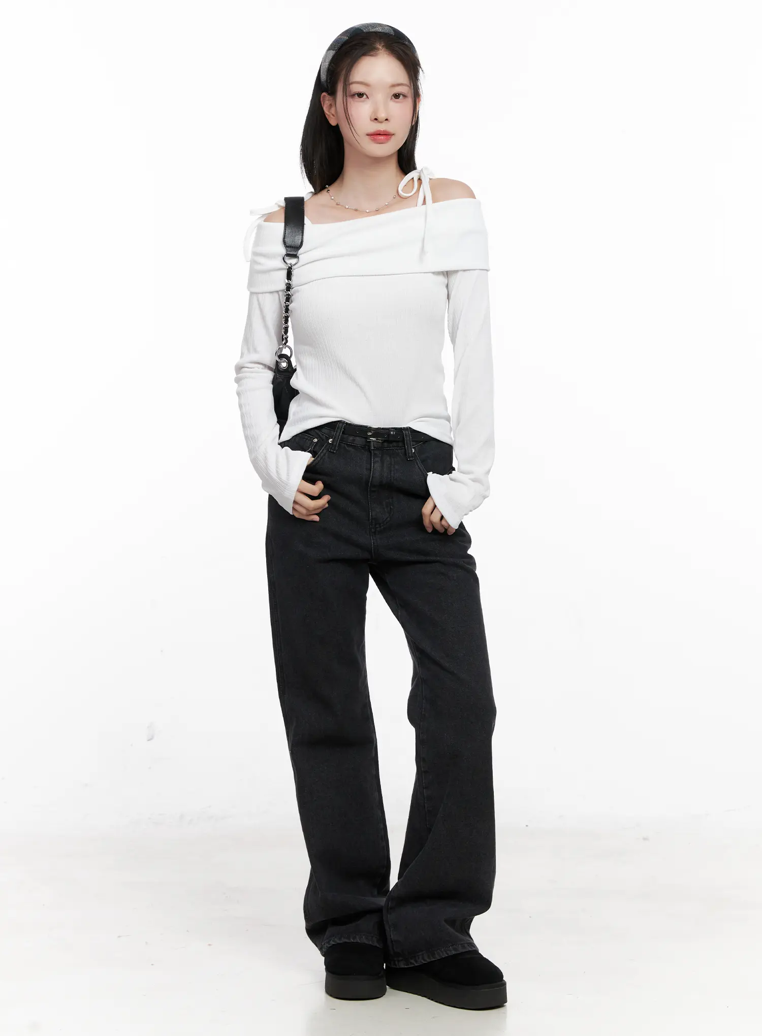 Eileen Belted Flare Jeans CN504