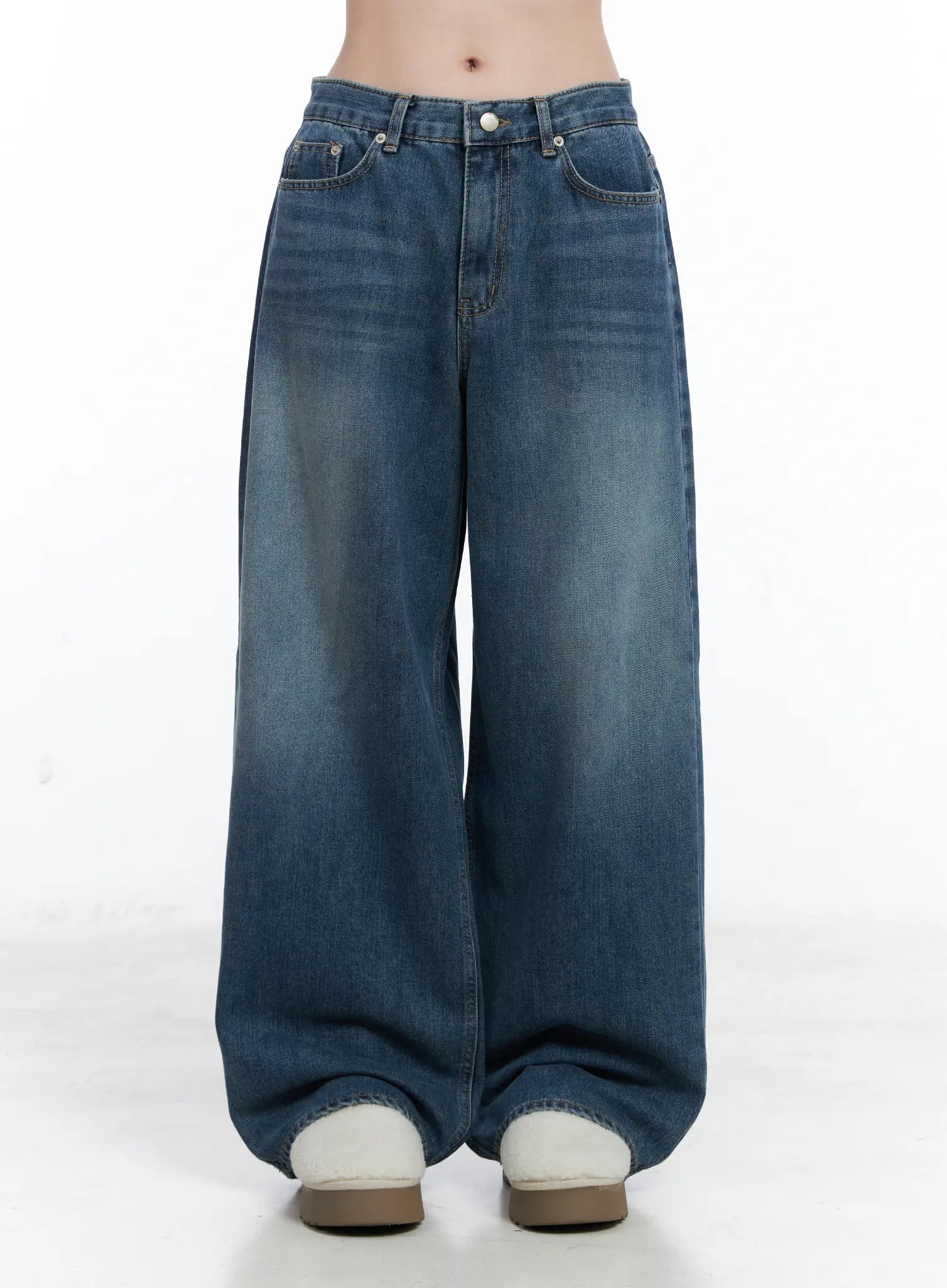 Elaine Casual Wide Leg Jeans CN519 - Image 8