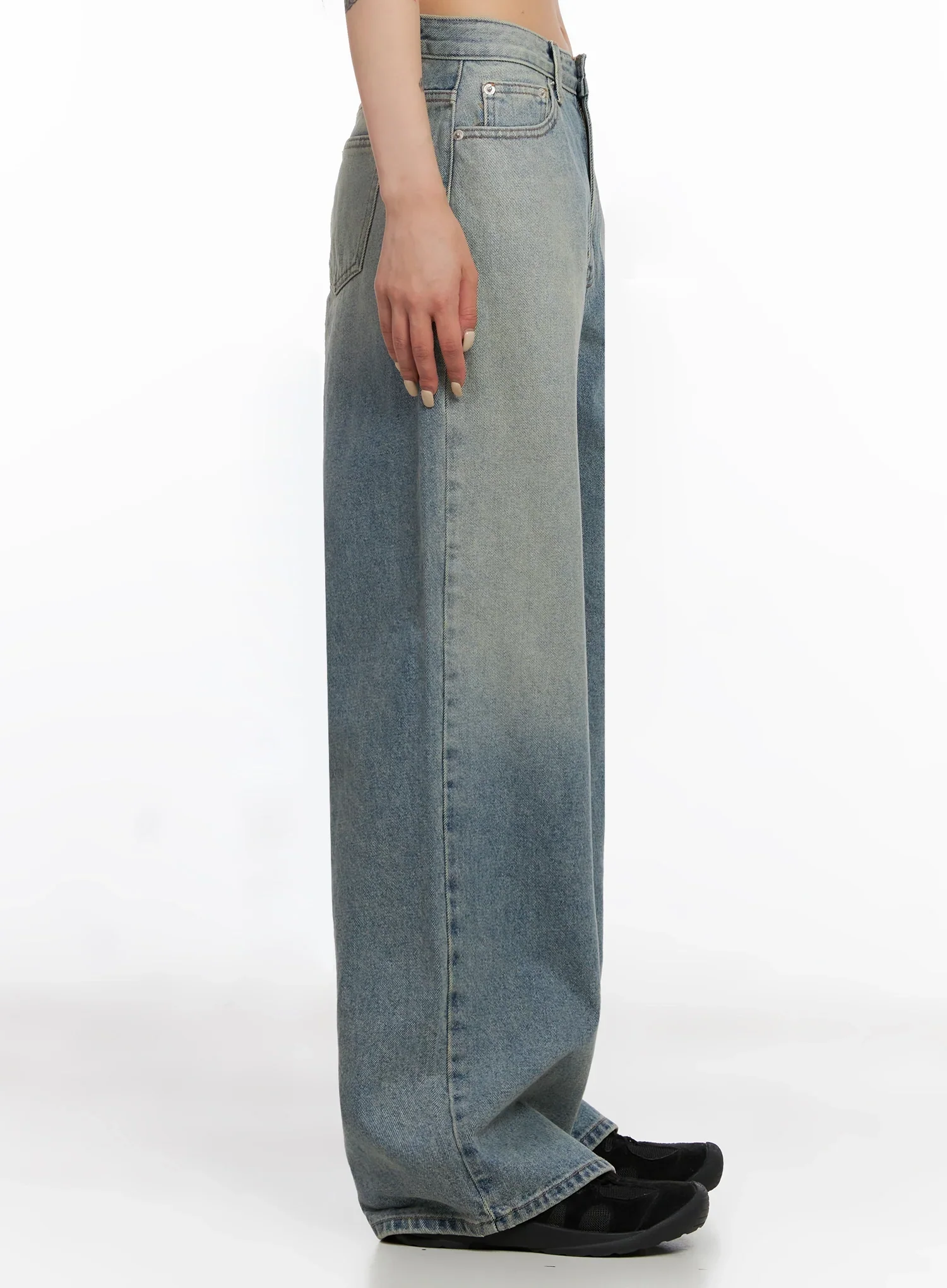 Elani Light Washed Wide Leg Jeans IS508 - Image 6