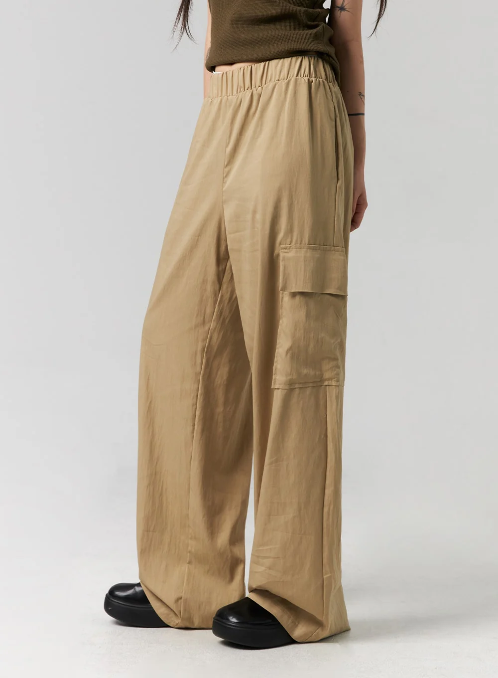 Elastic Waist Cargo Pants CG317 - Image 9