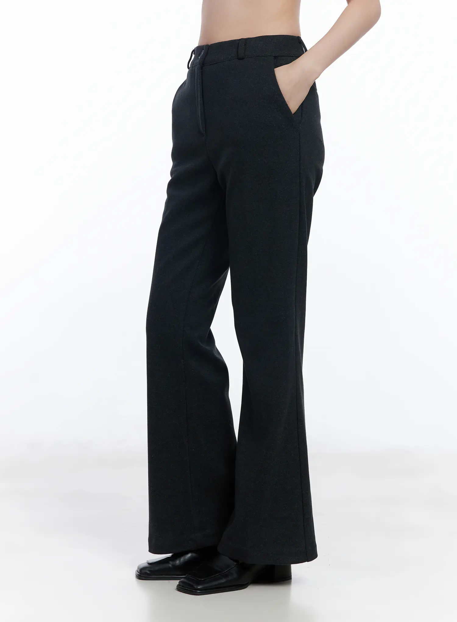 Elastic Waist Straight Slacks CJ519 - Image 3