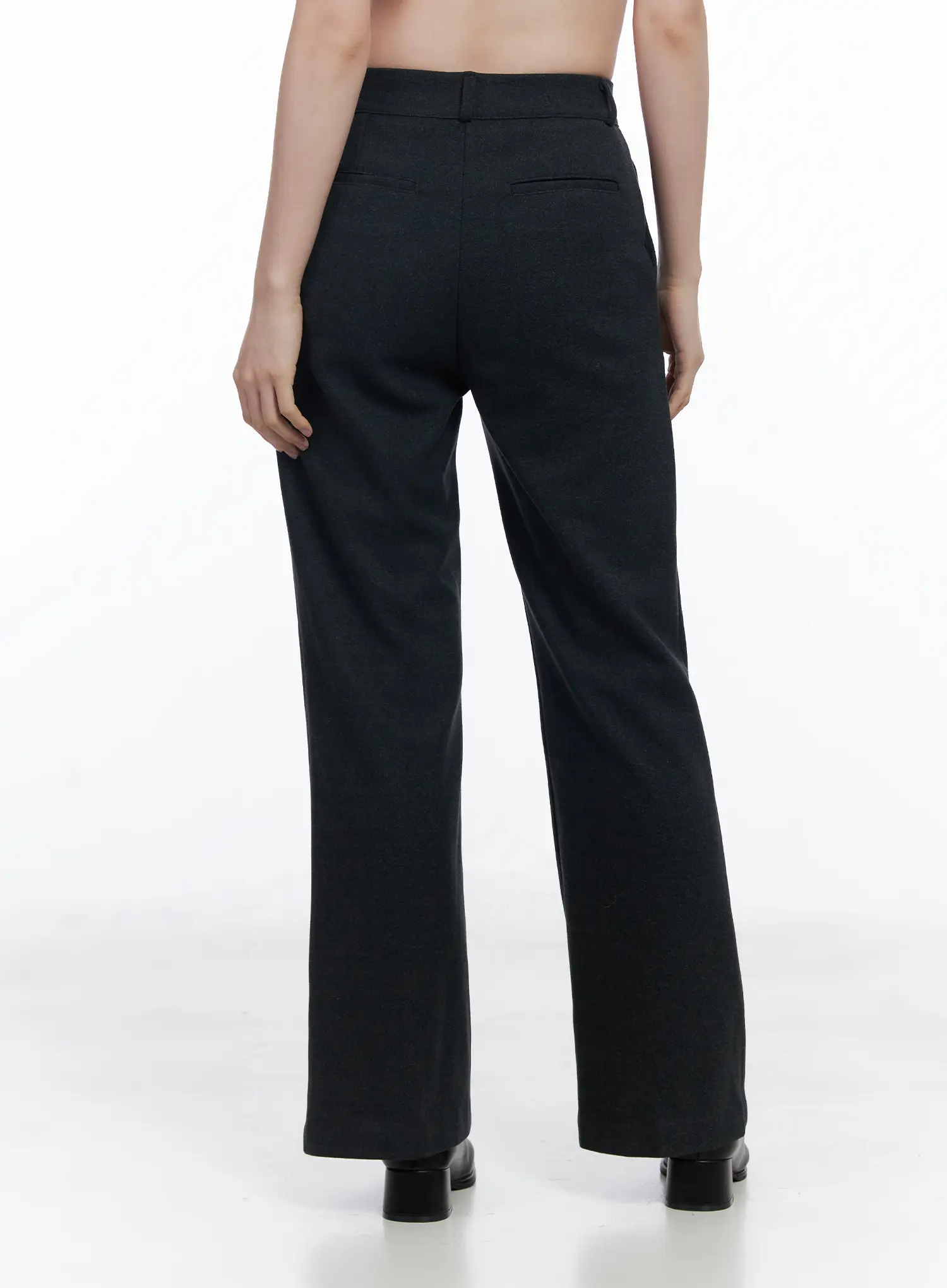 Elastic Waist Straight Slacks CJ519 - Image 4