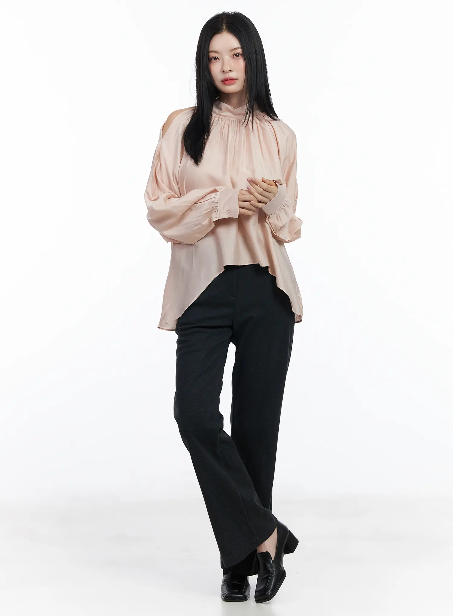 Elastic Waist Straight Slacks CJ519 - Image 5