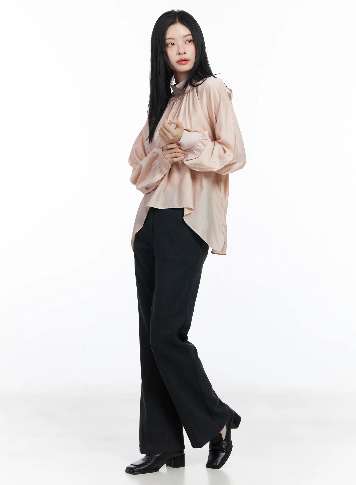 Elastic Waist Straight Slacks CJ519 - Image 6