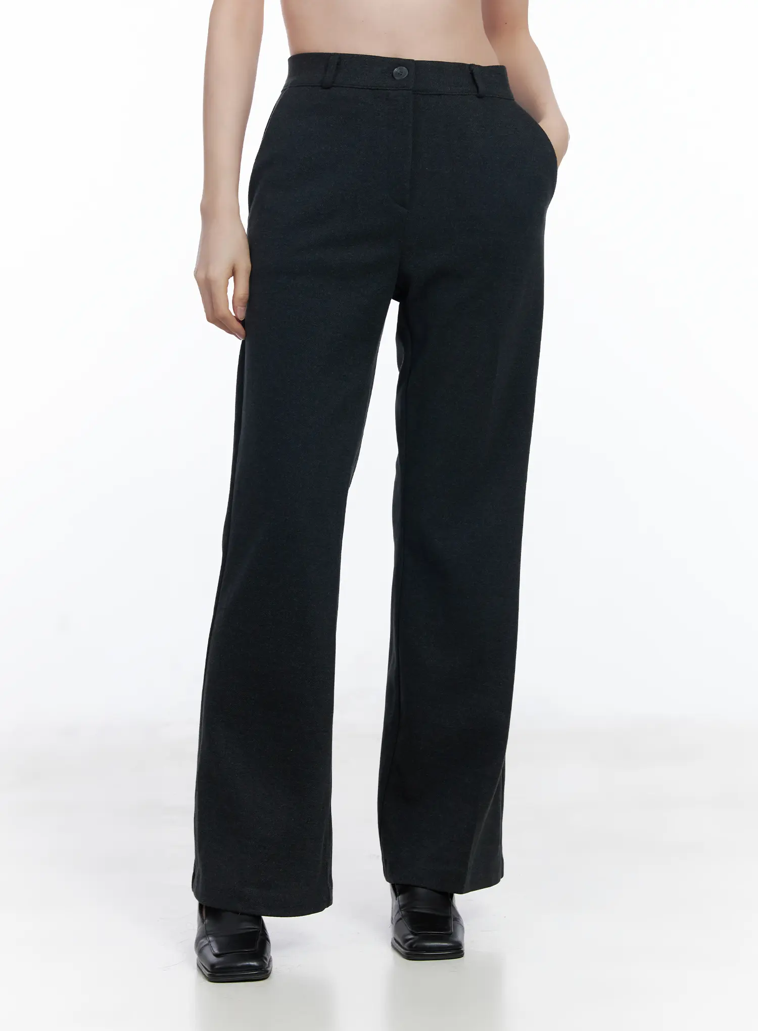 Elastic Waist Straight Slacks CJ519 - Image 9