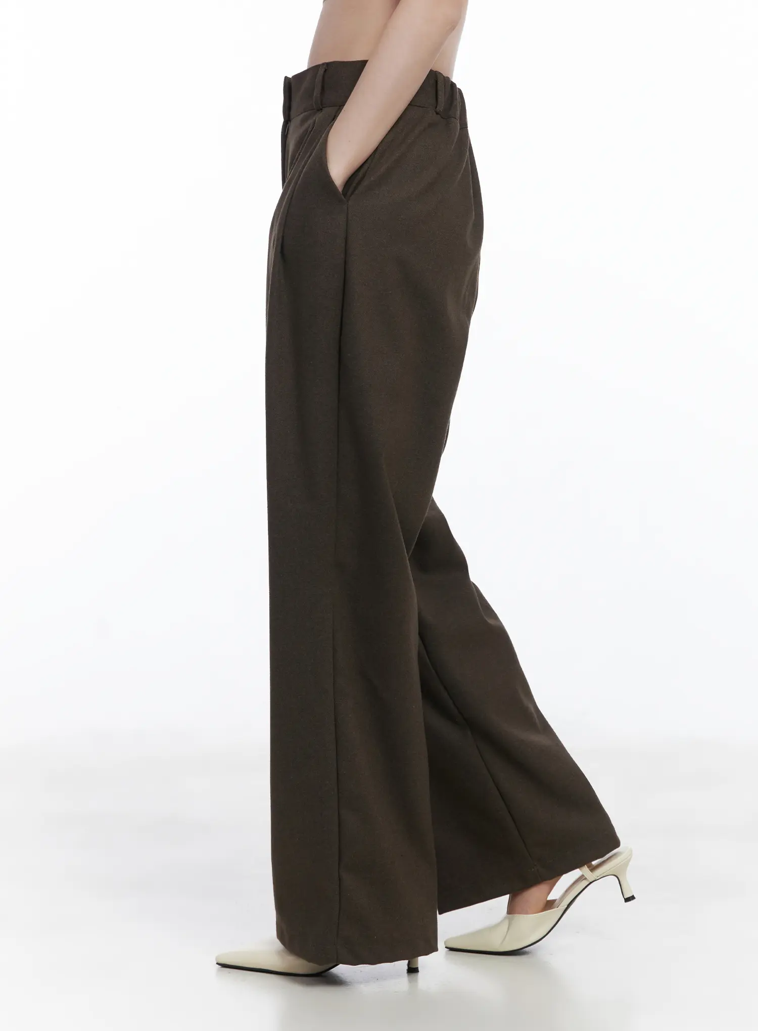 Elastic Waistband Wide-Leg Trousers CJ506 - Image 3