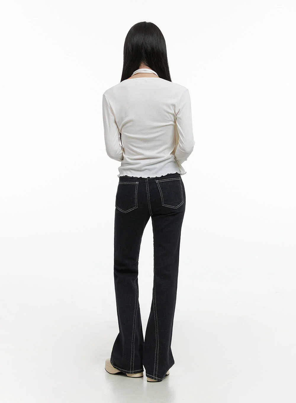 Elegant Buttoned Wrap Long Sleeve Top CS430 - Image 8