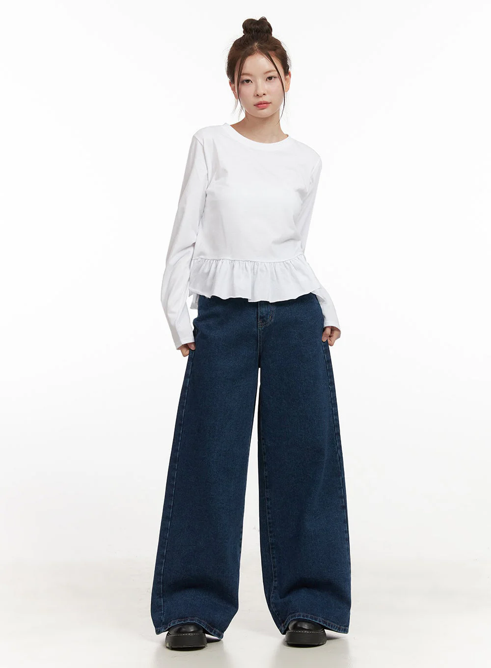 Elegant Frill Long-Sleeve Top IJ530 - Image 2