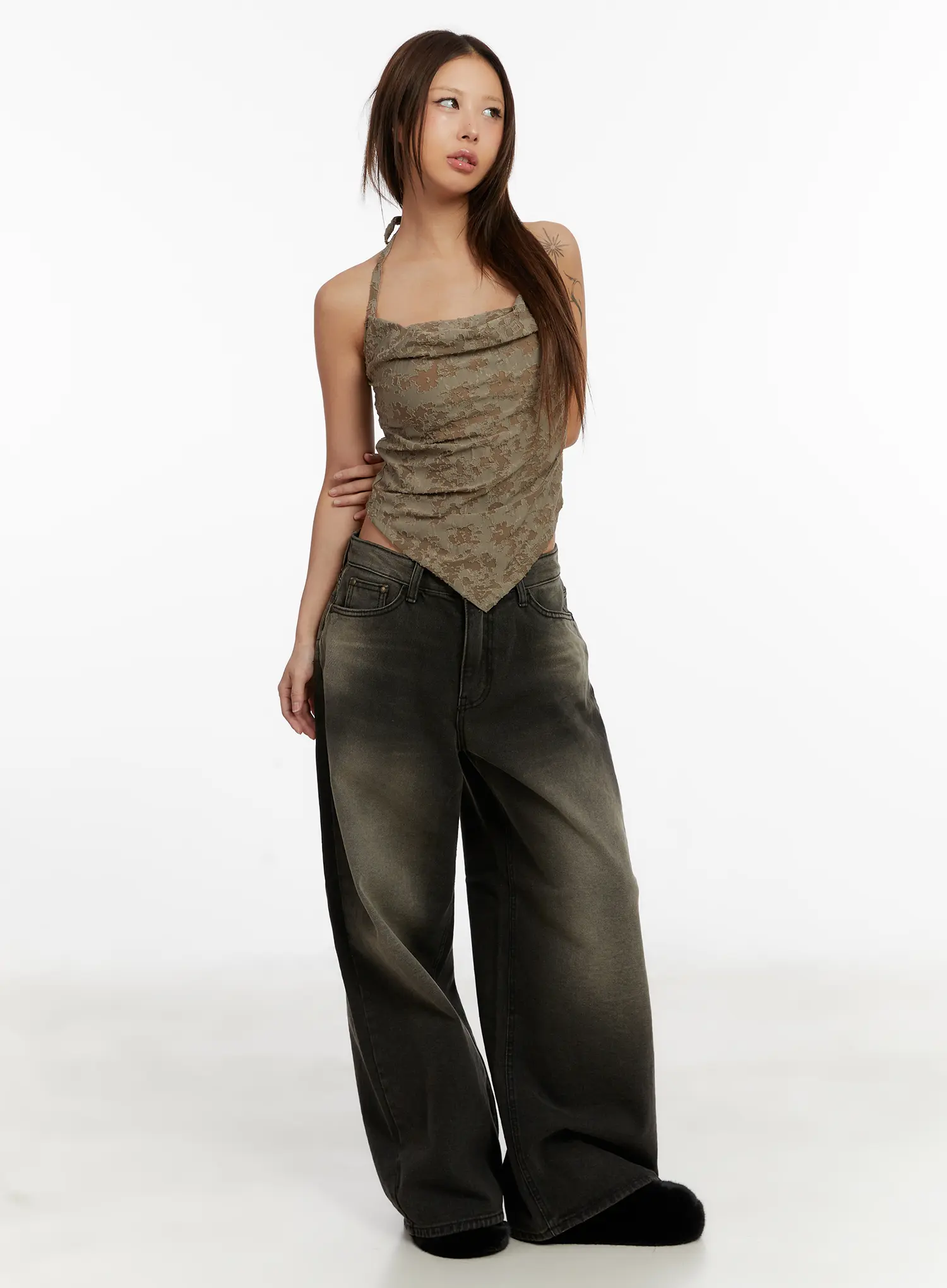 Elegant Lace Halter Sleeveless Blouse CD517 - Image 4