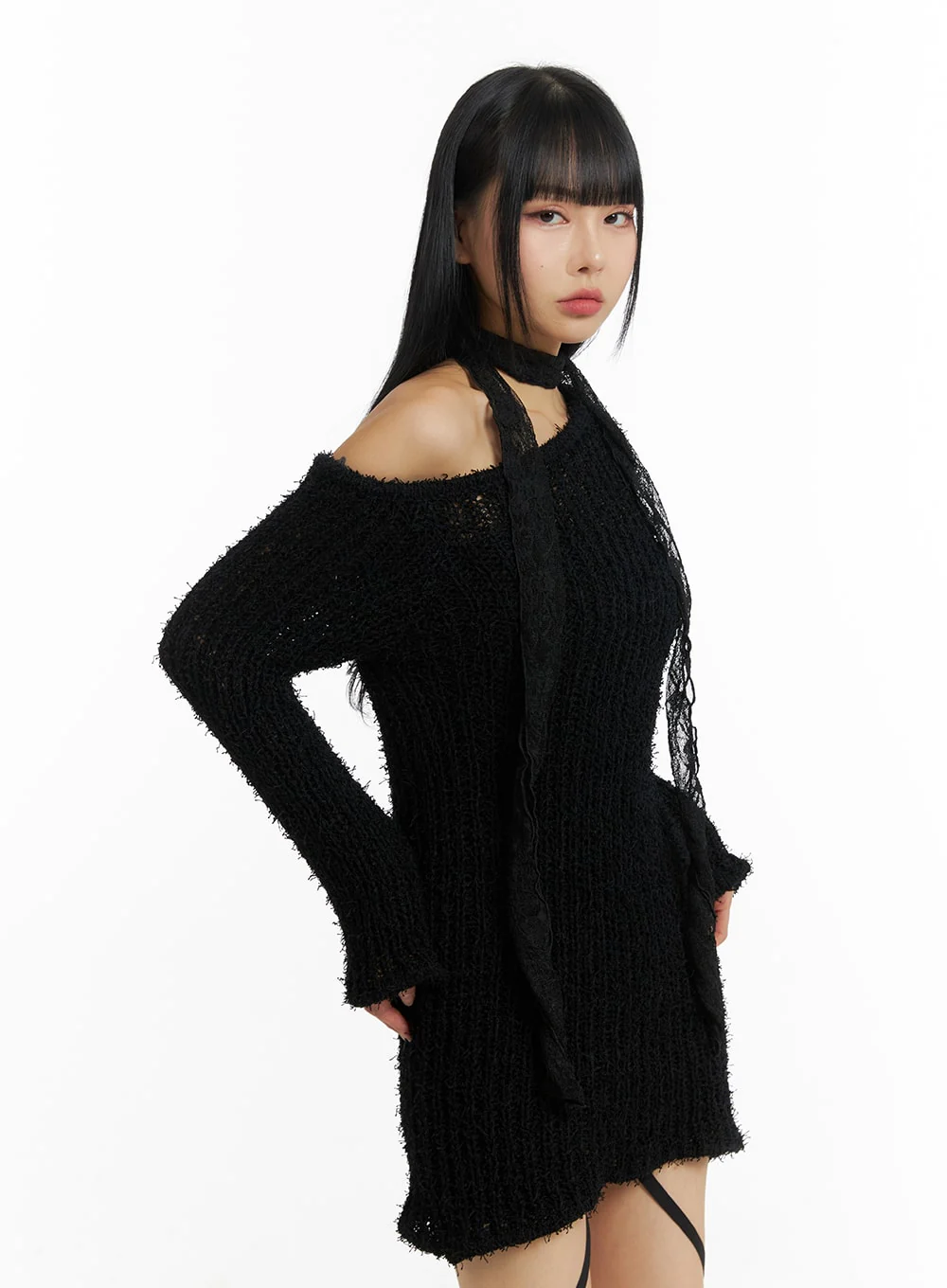 Elegant Laced Thin Scarf CM406 - Image 4