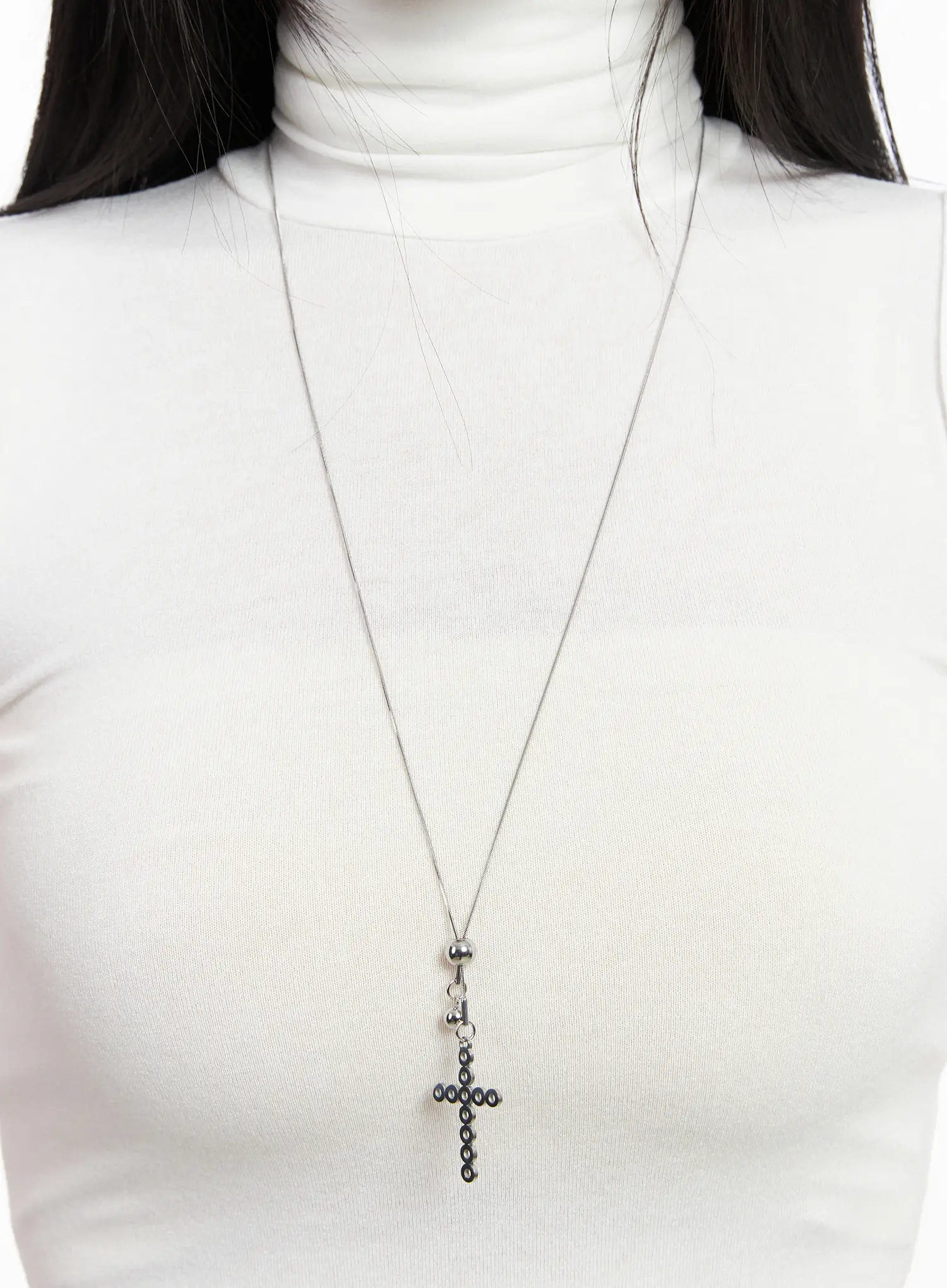 Elegant Long Chain Linear Pendant Necklace CD530