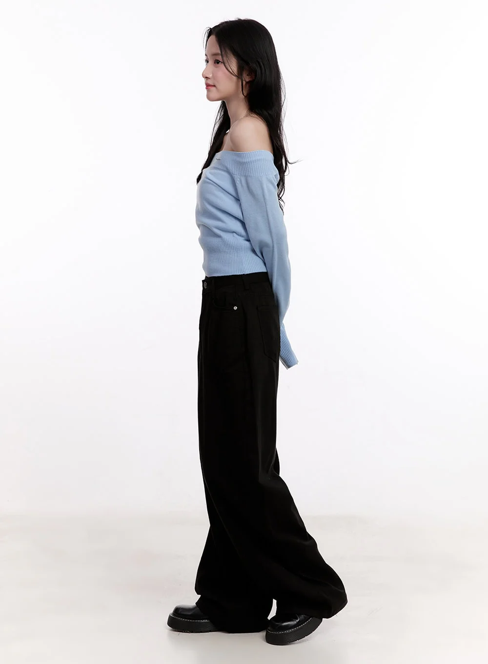 Elegant Off-Shoulder Crop Sweater CM527 - Image 5