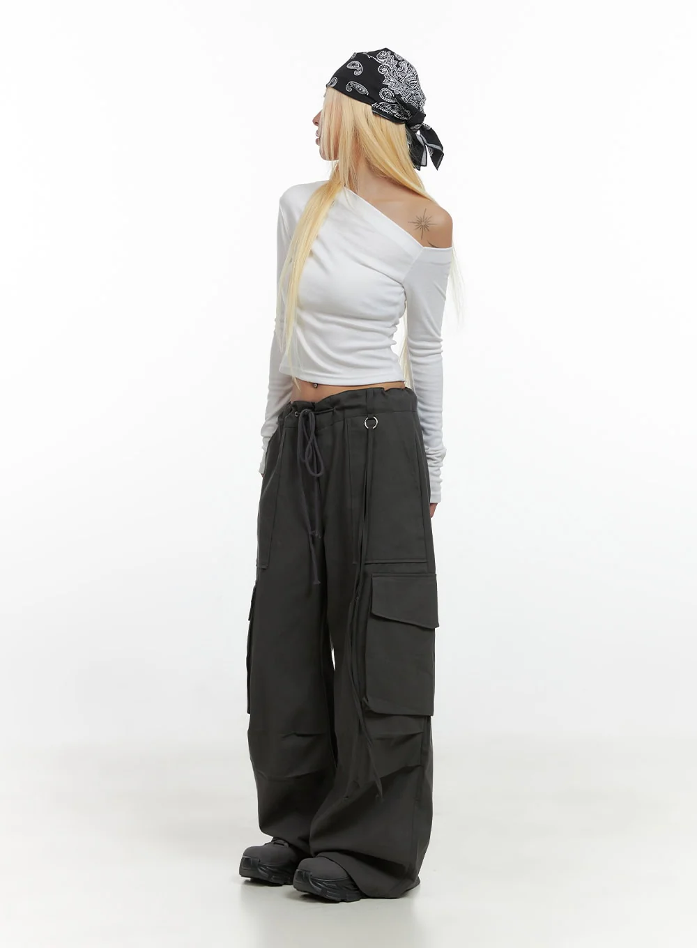 Elegant One-Shoulder Fitted Cropped Long Sleeve  CS425 - Image 5