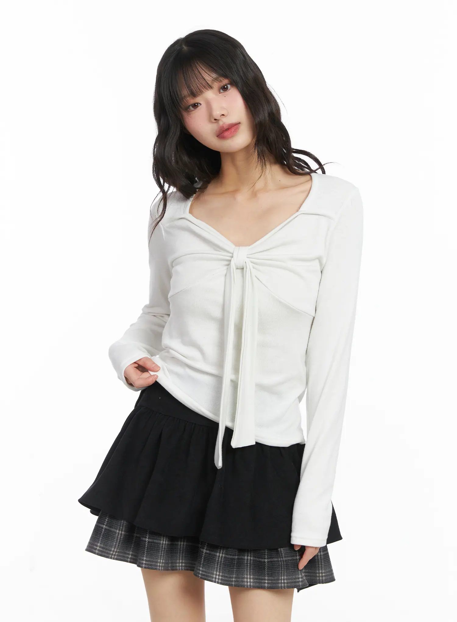 Elegant Ribbon Long Sleeve Blouse CD531 - Image 2