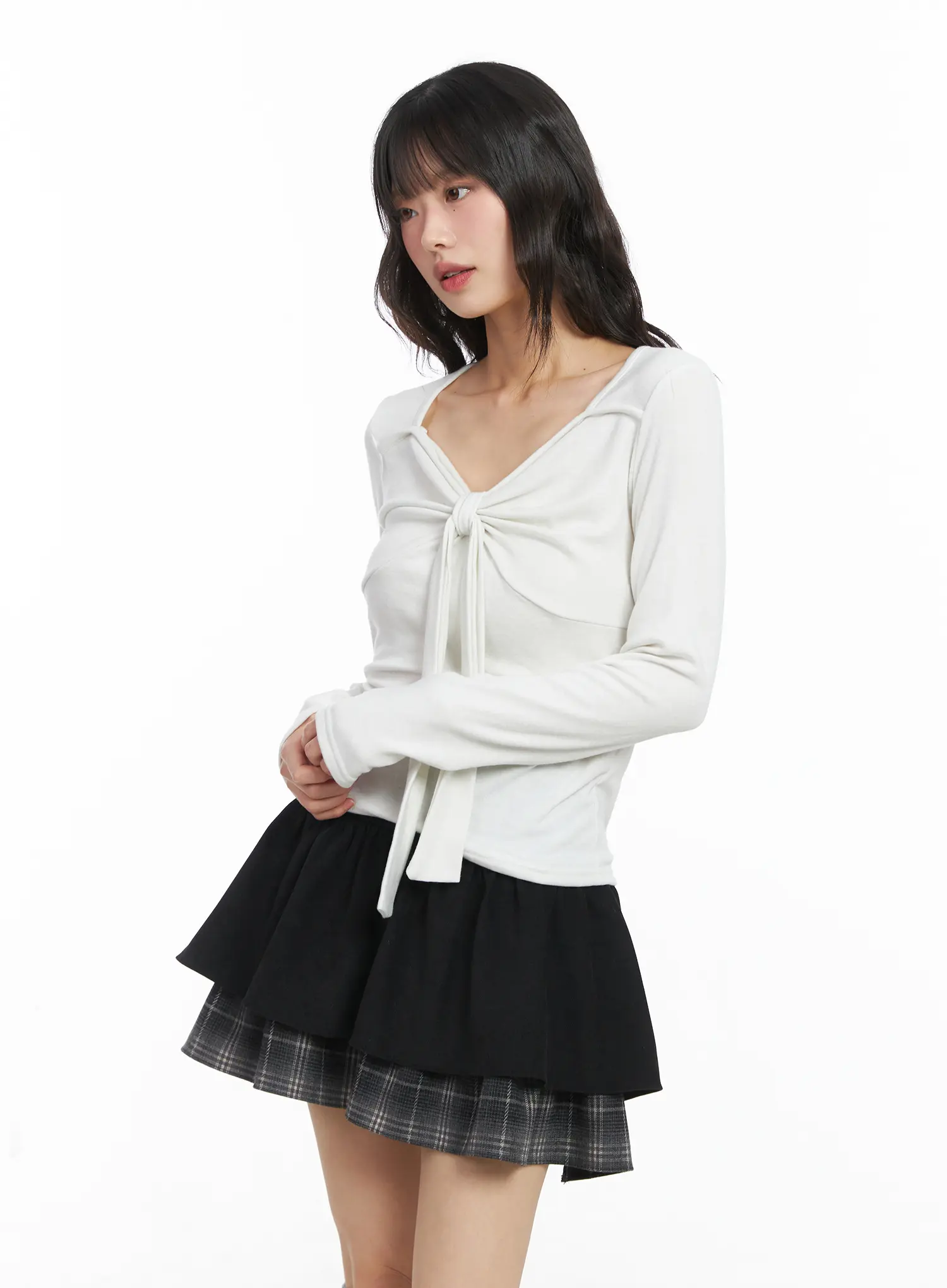 Elegant Ribbon Long Sleeve Blouse CD531 - Image 6