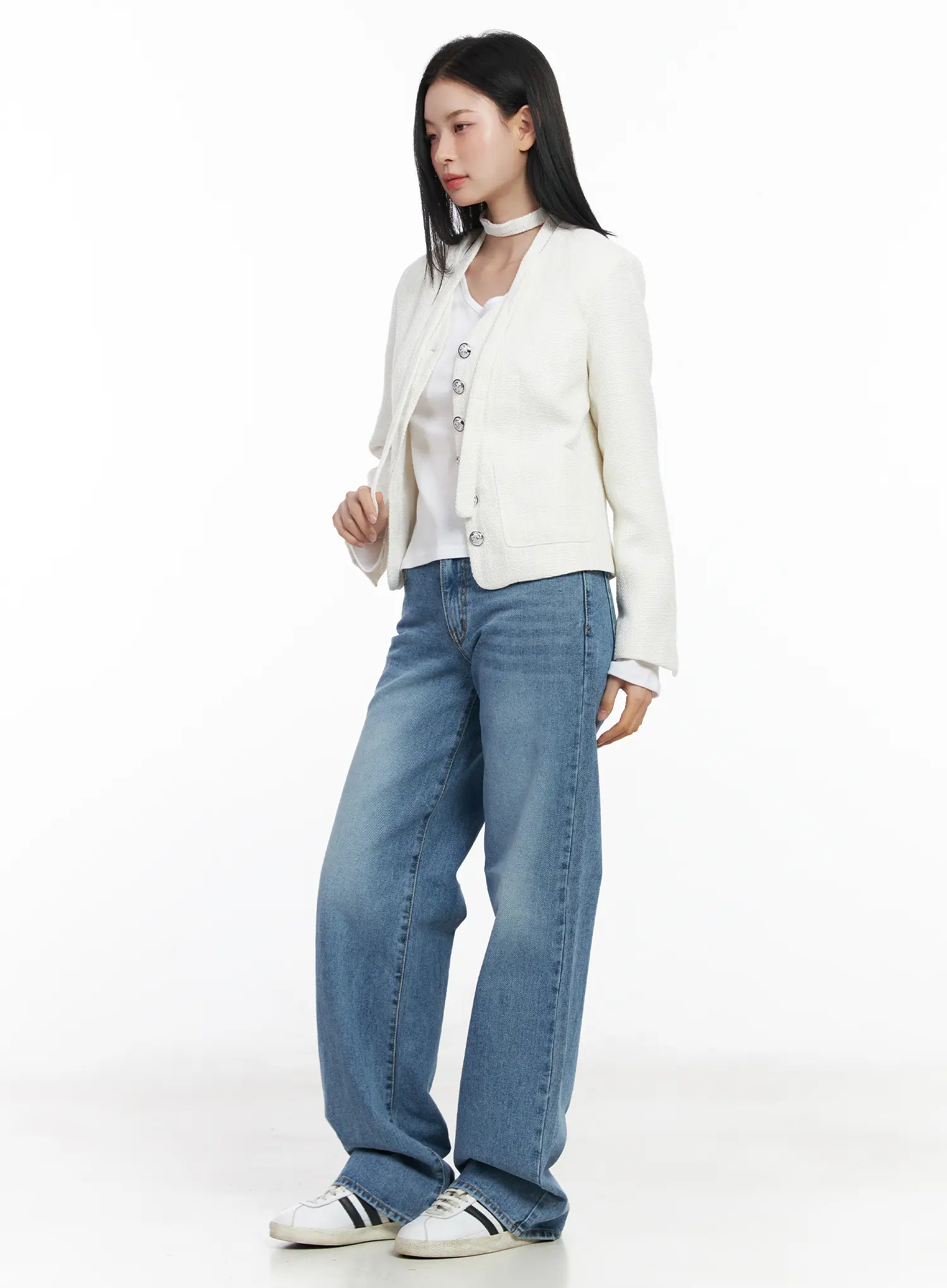 Elegant Scarf and Blazer Set CJ519 - Image 4