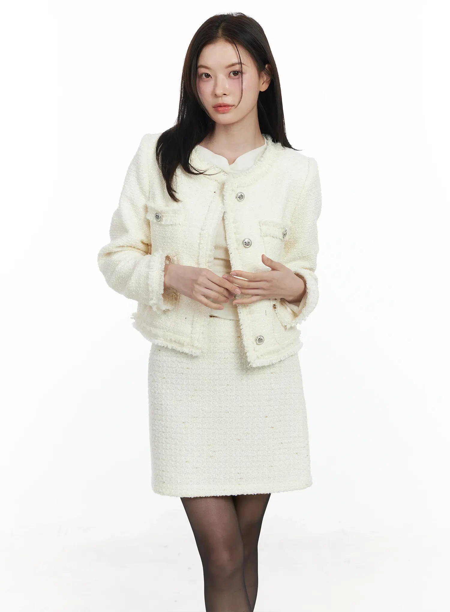 Elegant Tweed Jacket IF520 - Image 4