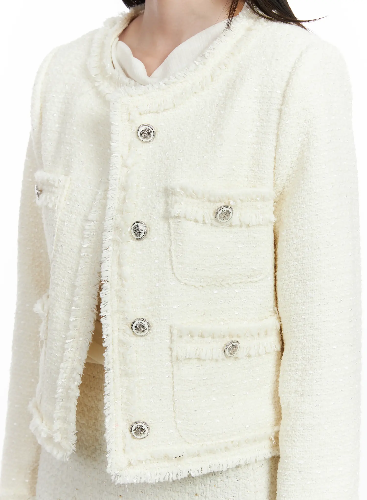 Elegant Tweed Jacket IF520 - Image 8