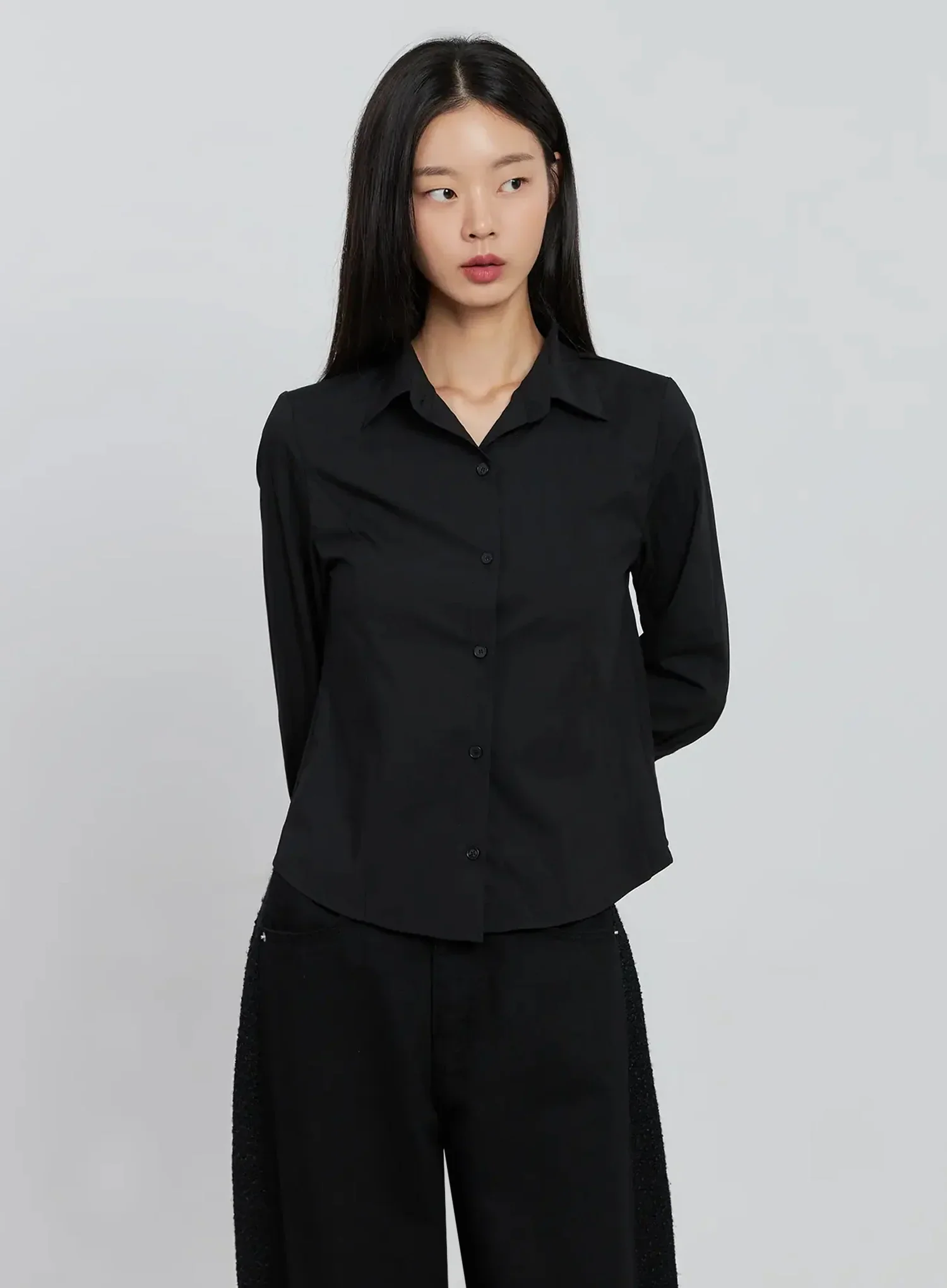 Elegant White Slim Blouse IO530 - Image 15