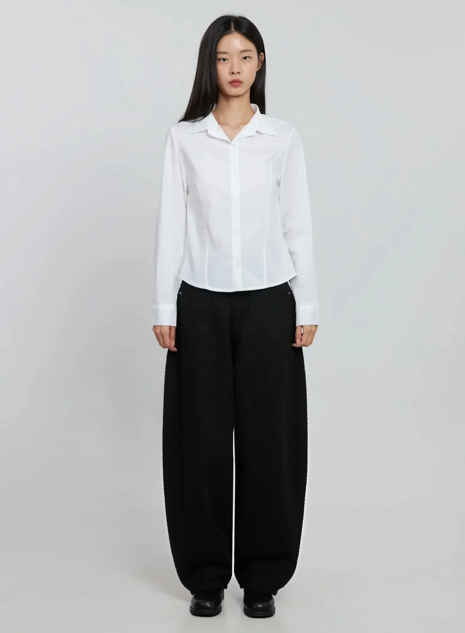 Elegant White Slim Blouse IO530 - Image 4
