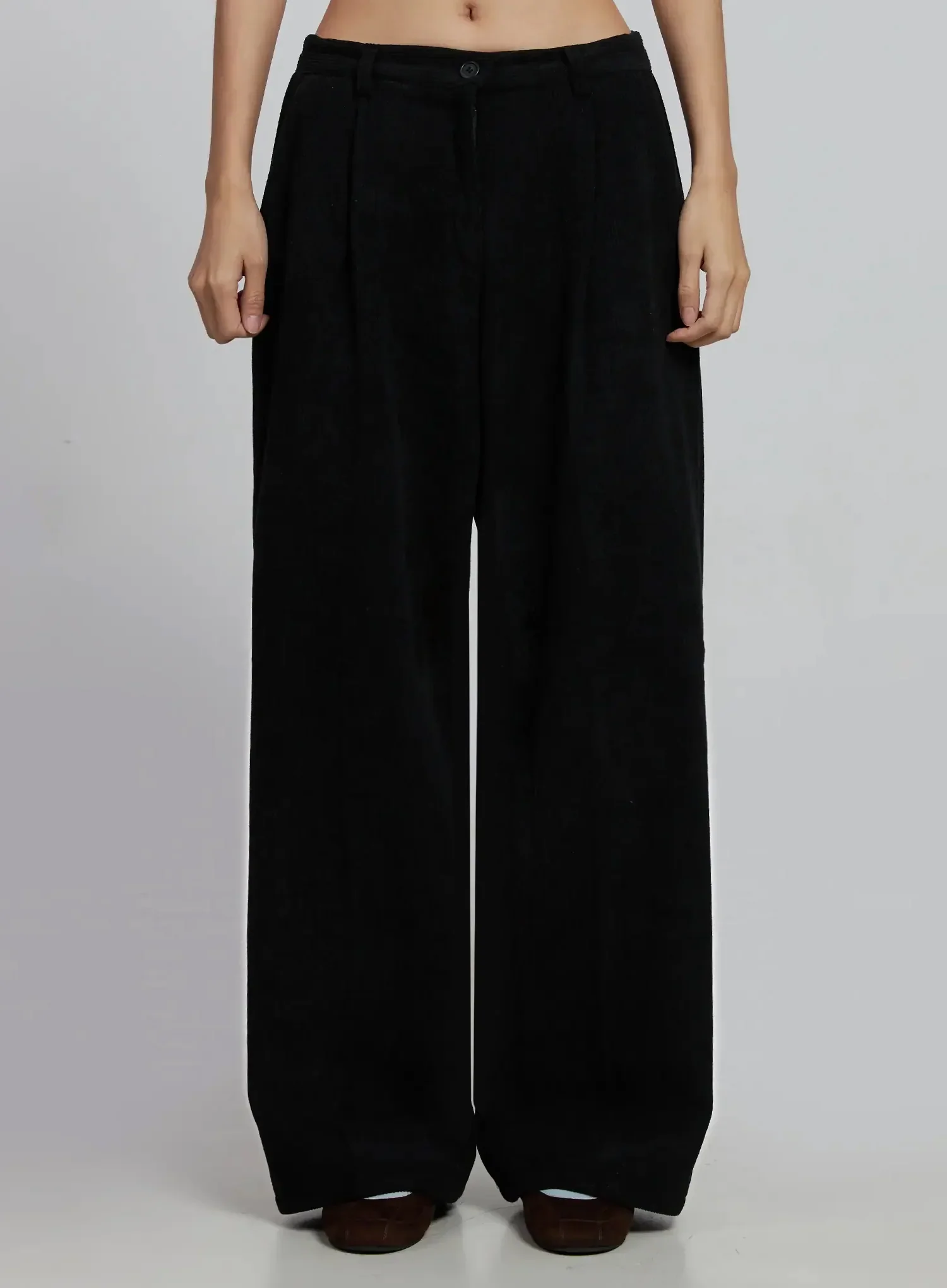 Elegant Wide Leg Corduroy Pants IM520