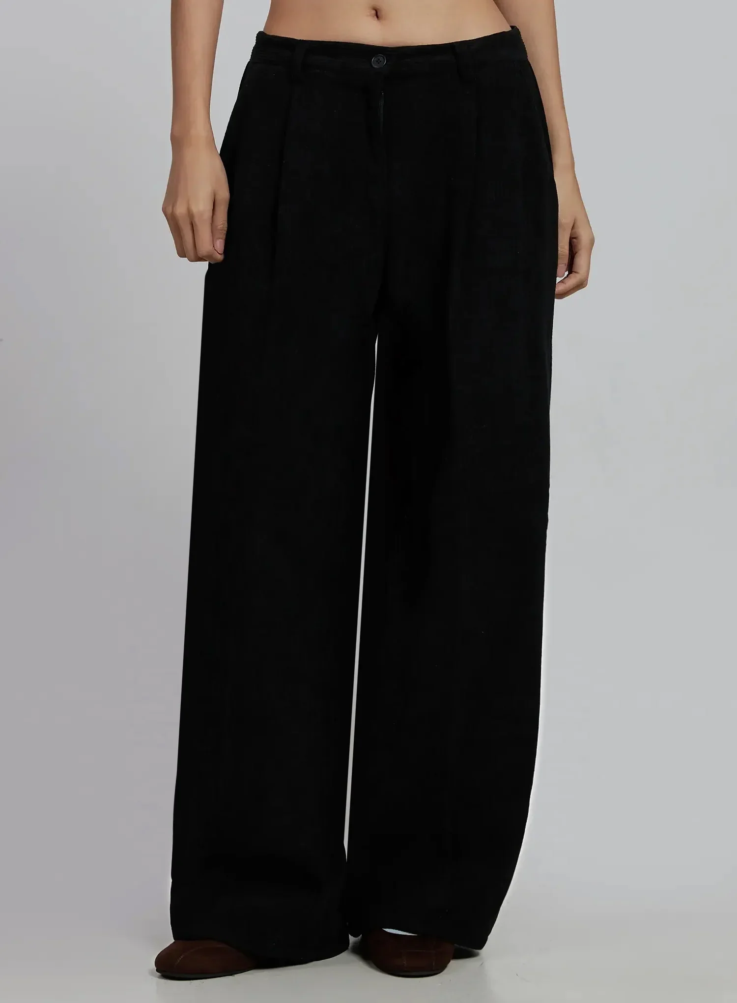 Elegant Wide Leg Corduroy Pants IM520 - Image 5