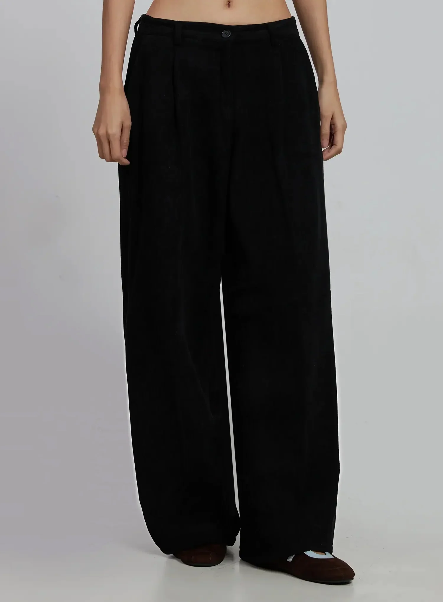 Elegant Wide Leg Corduroy Pants IM520 - Image 9
