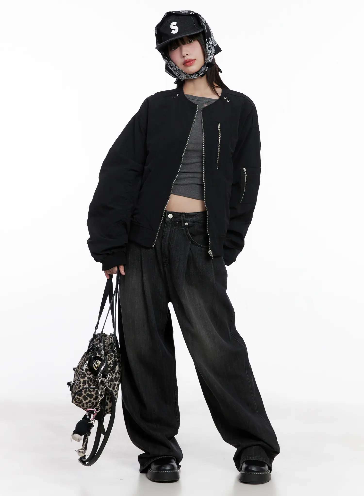 Elen Pintuck Baggy Jeans CG519 - Image 2