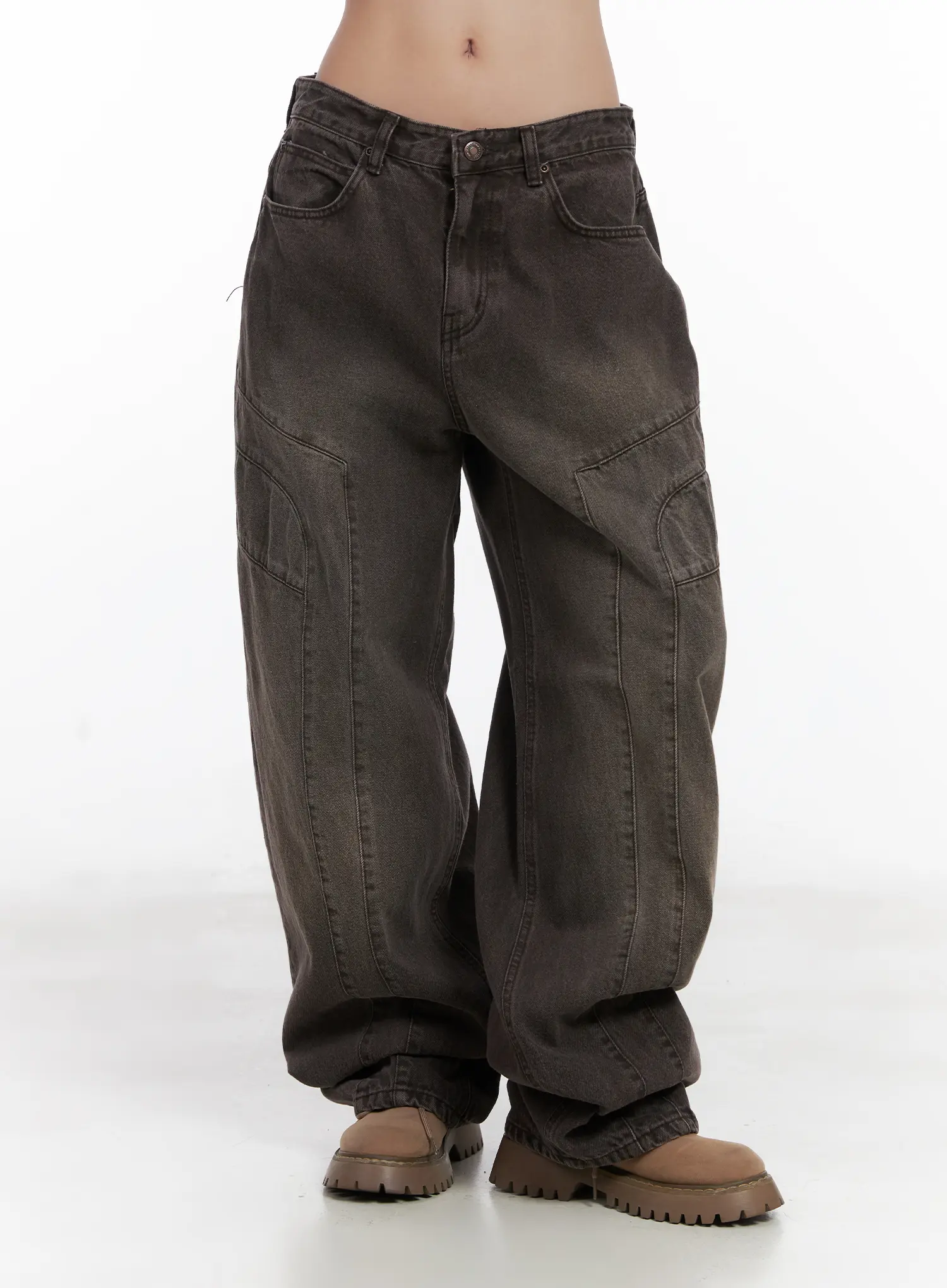 Elia Washed Baggy Jeans CN528 - Image 2